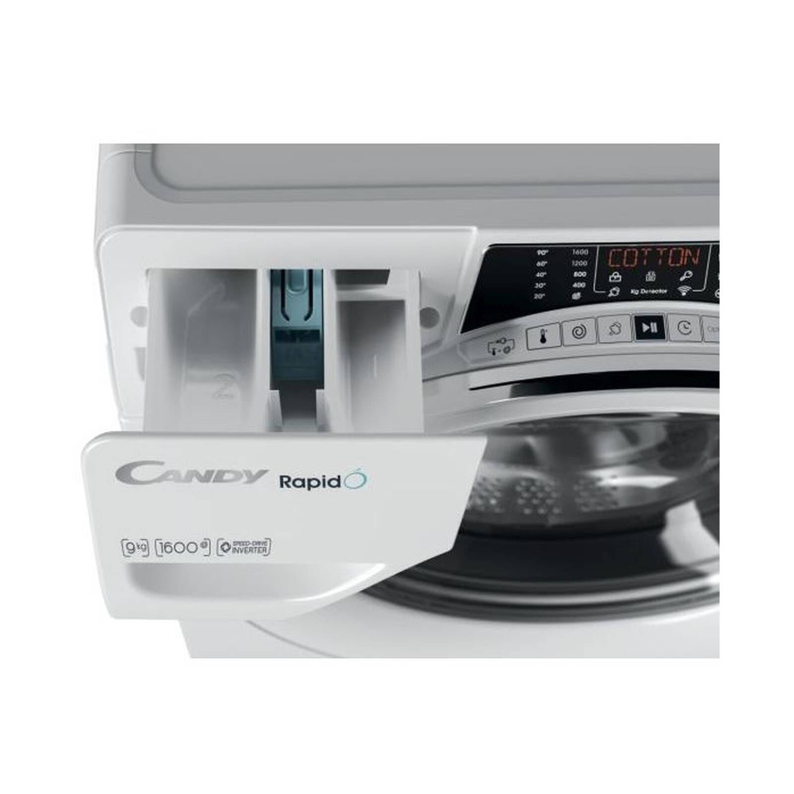 CANDY Front Load Washer (9kg) RO1696DWMCE/1-80 - Image 8