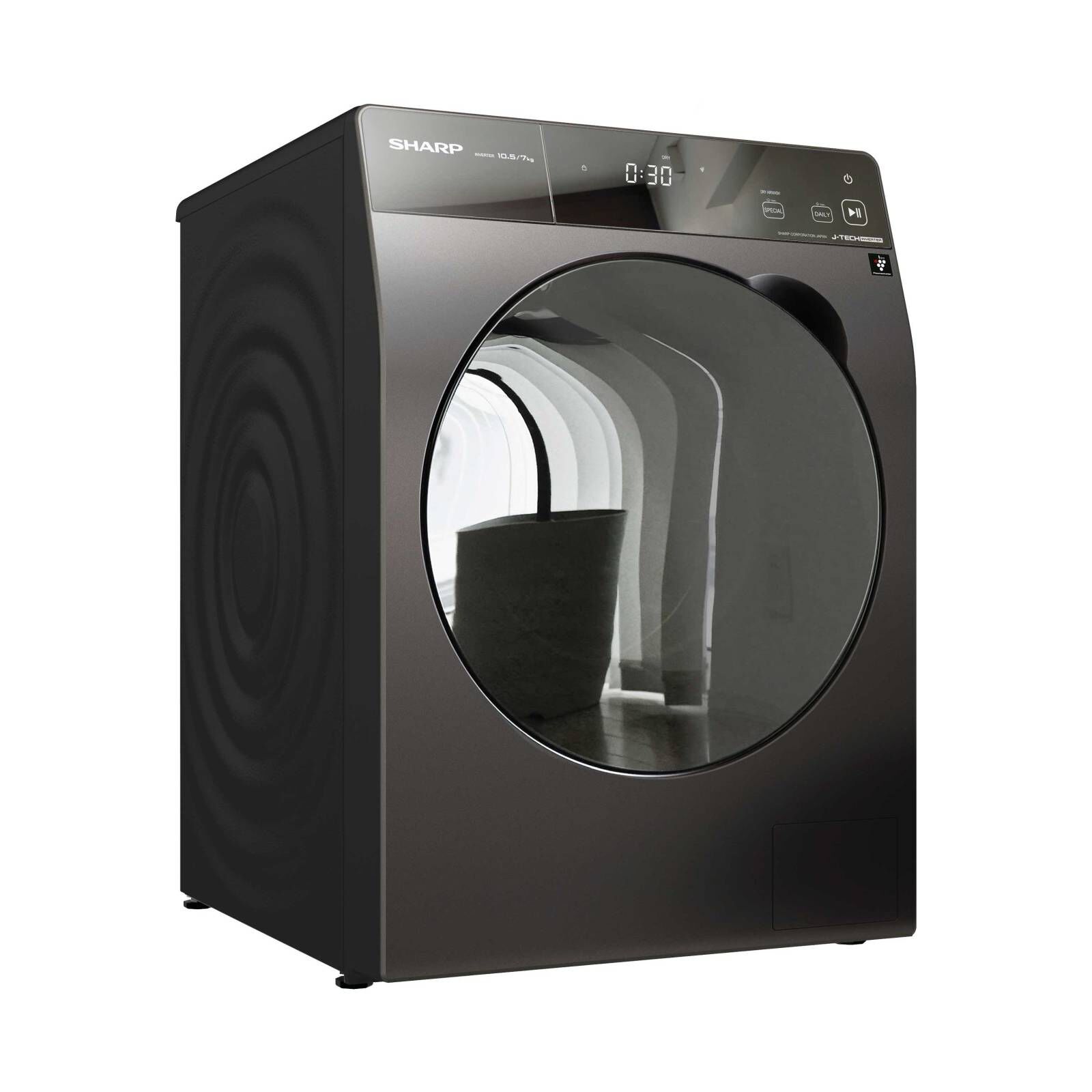 SHARP Front Load Washer And Dryer (10.5kg/7kg) ES-FW105D7PS - Image 2