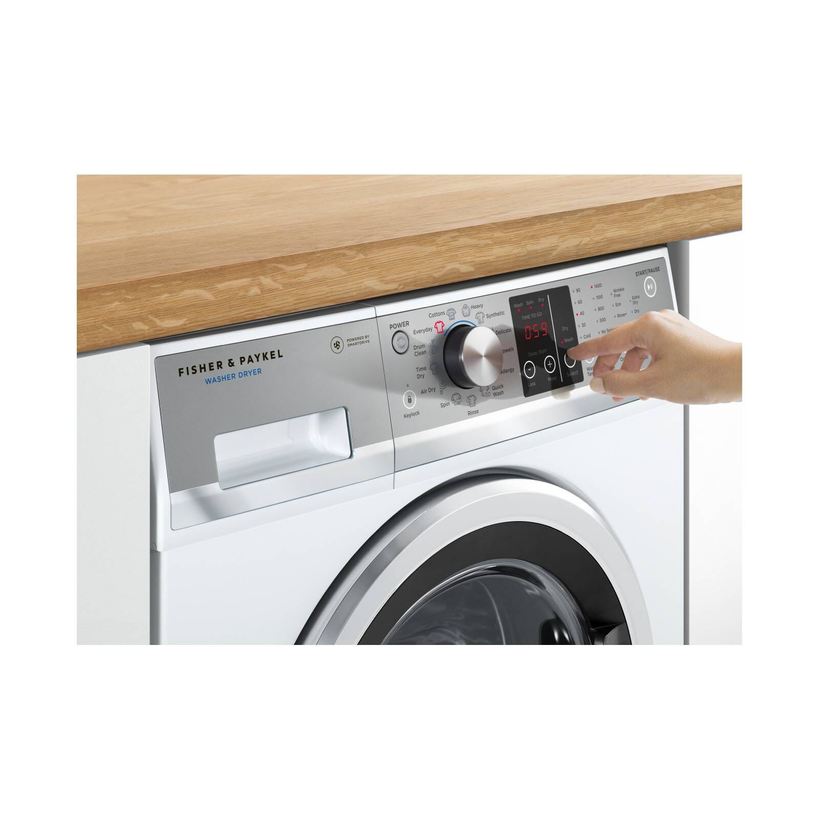 FISHER & P Front Load Washer & Dryer ( 8.5kg/ 5kg) WD8560F1 - Image 2