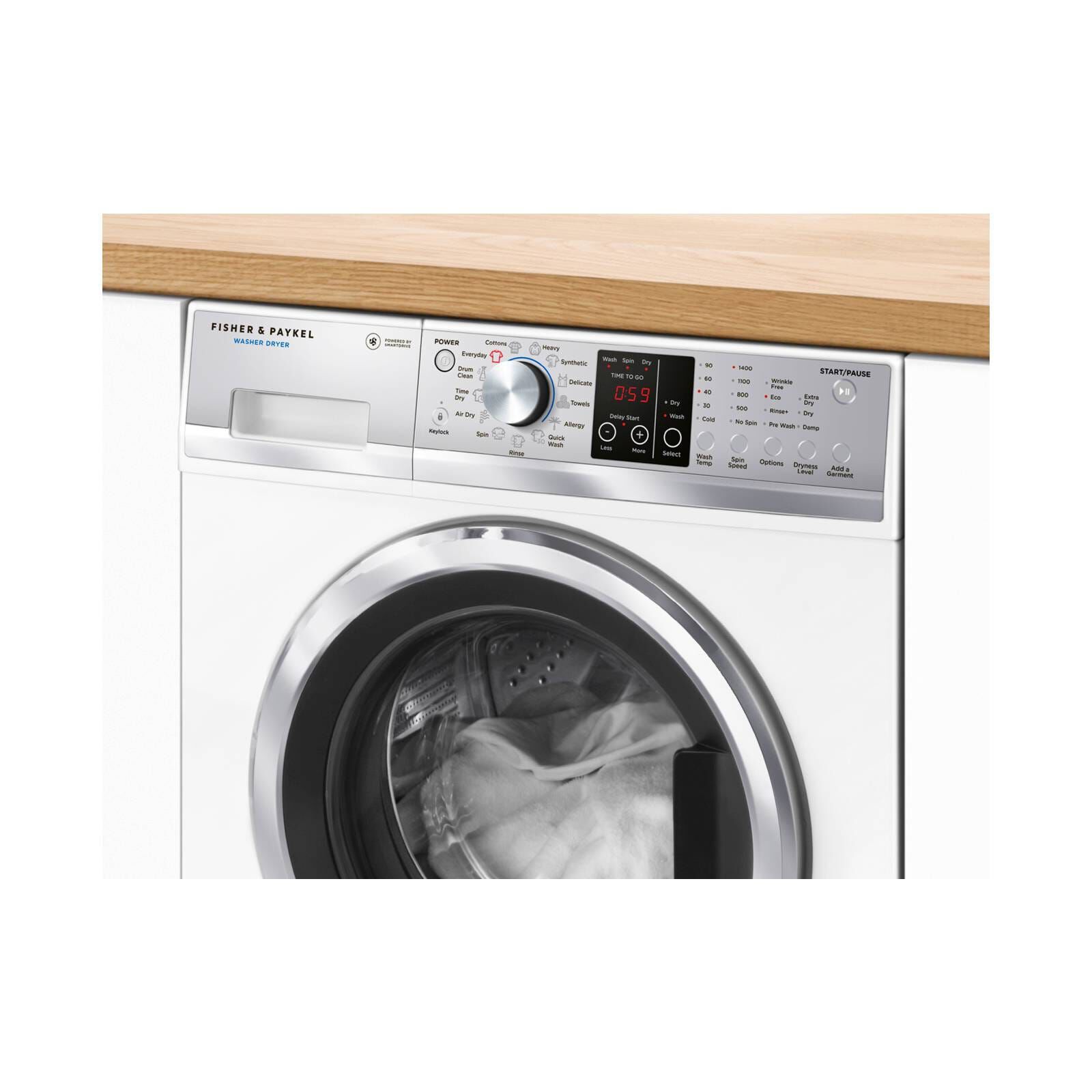 FISHER & P Front Load Washer & Dryer ( 8.5kg/ 5kg) WD8560F1 - Image 3