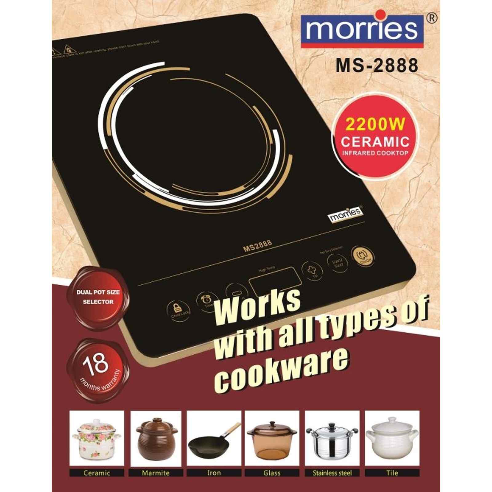 MORRIES Ceramic Infrared Cooker (2200w) MS-2888CIC - Image 2