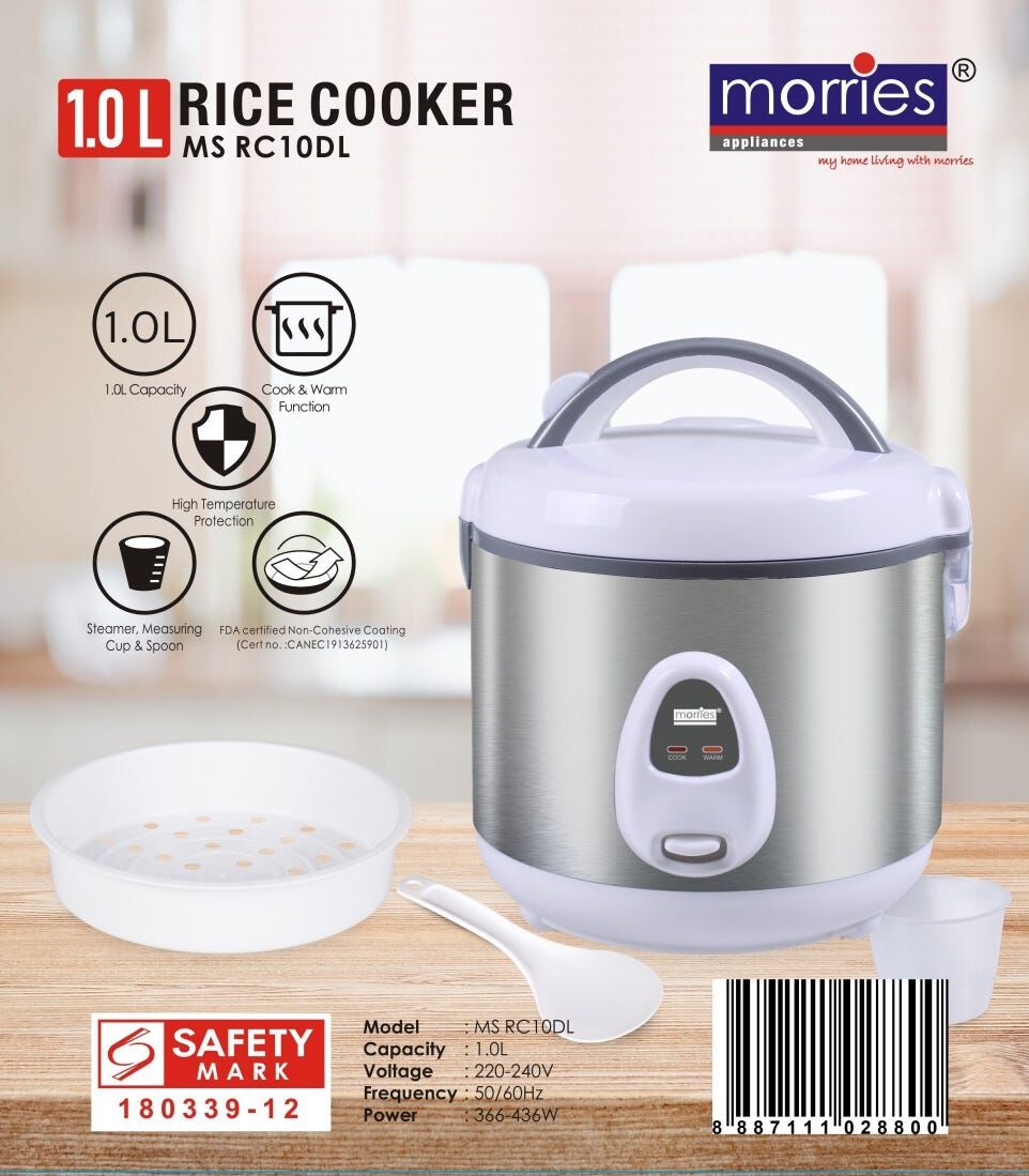 MORRIES Rice Cooker (1.0l) MS-RC10DL - Image 3