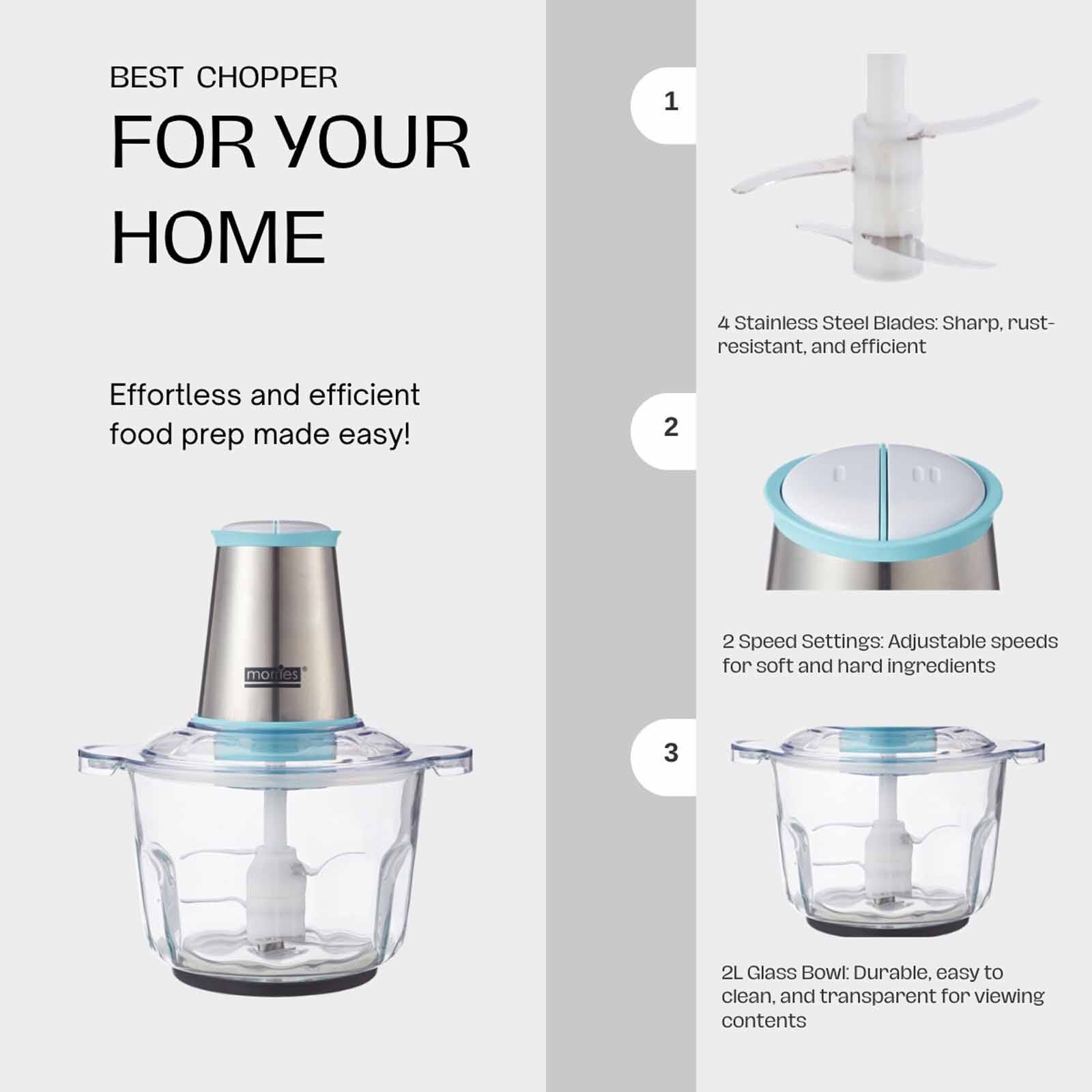 MORRIES Glass Chopper (2.0l) MS-826C - Image 3