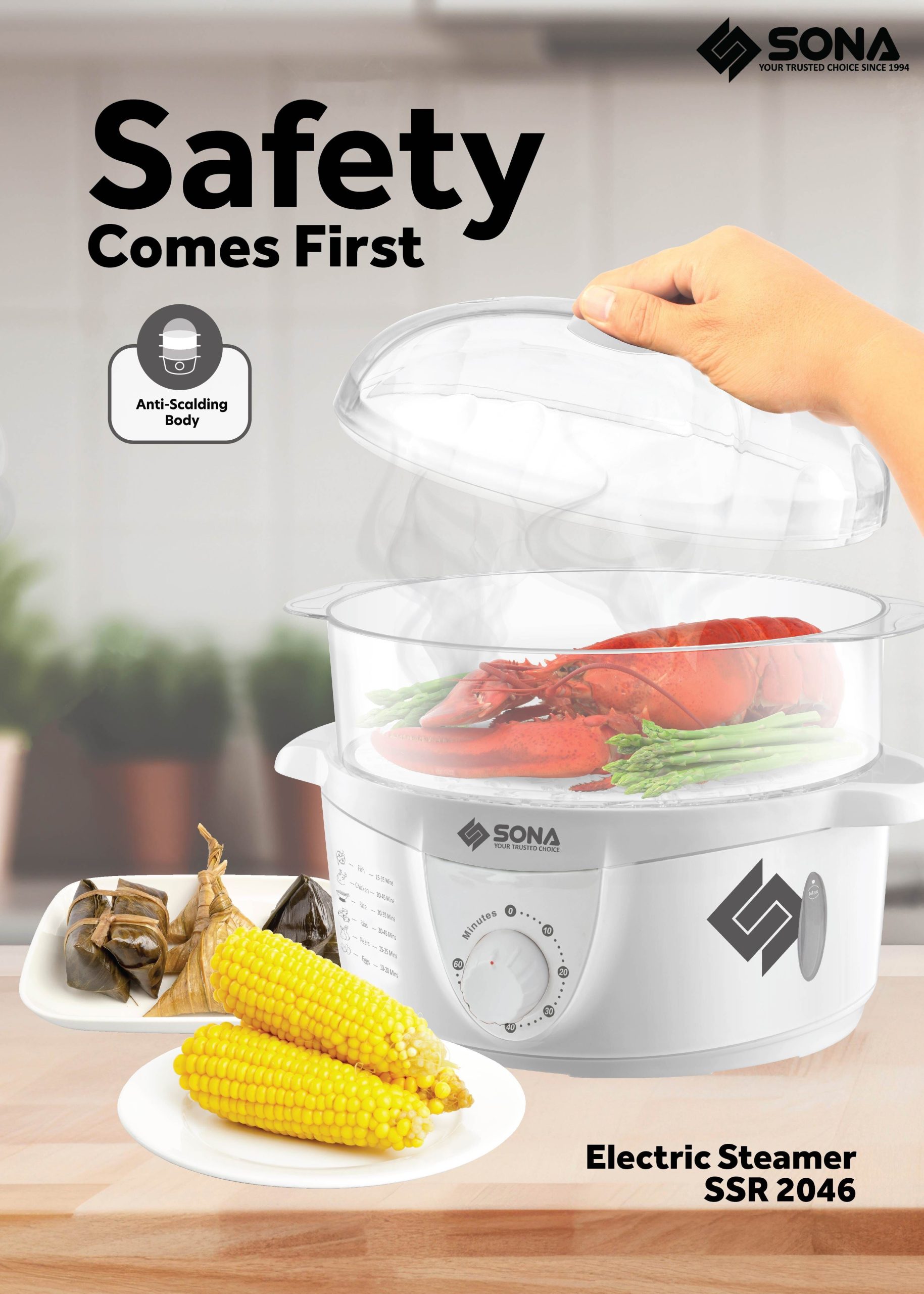 SONA Electric Steamer SSR2046 - Image 7