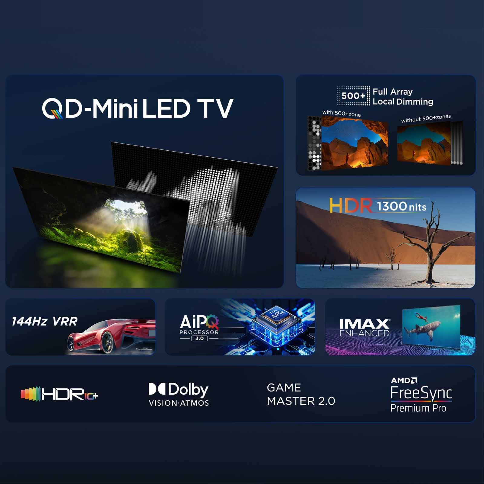 TCL 55 In C755 4k Qd-mini Led Smart Google Tv 55C755 - Image 4