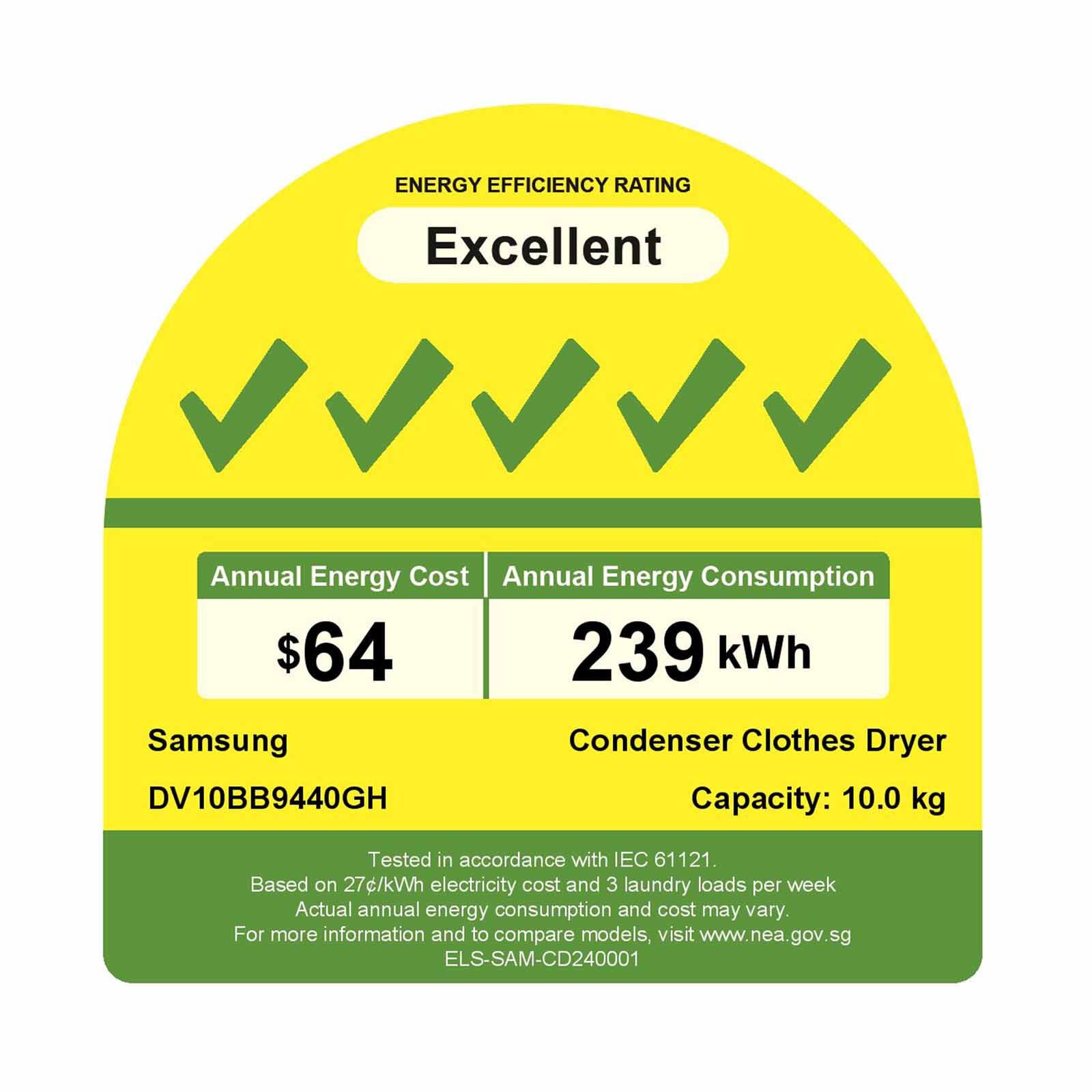 SAMSUNG Heat Pump Dryer (10kg) DV10BB9440GHSP - Image 6