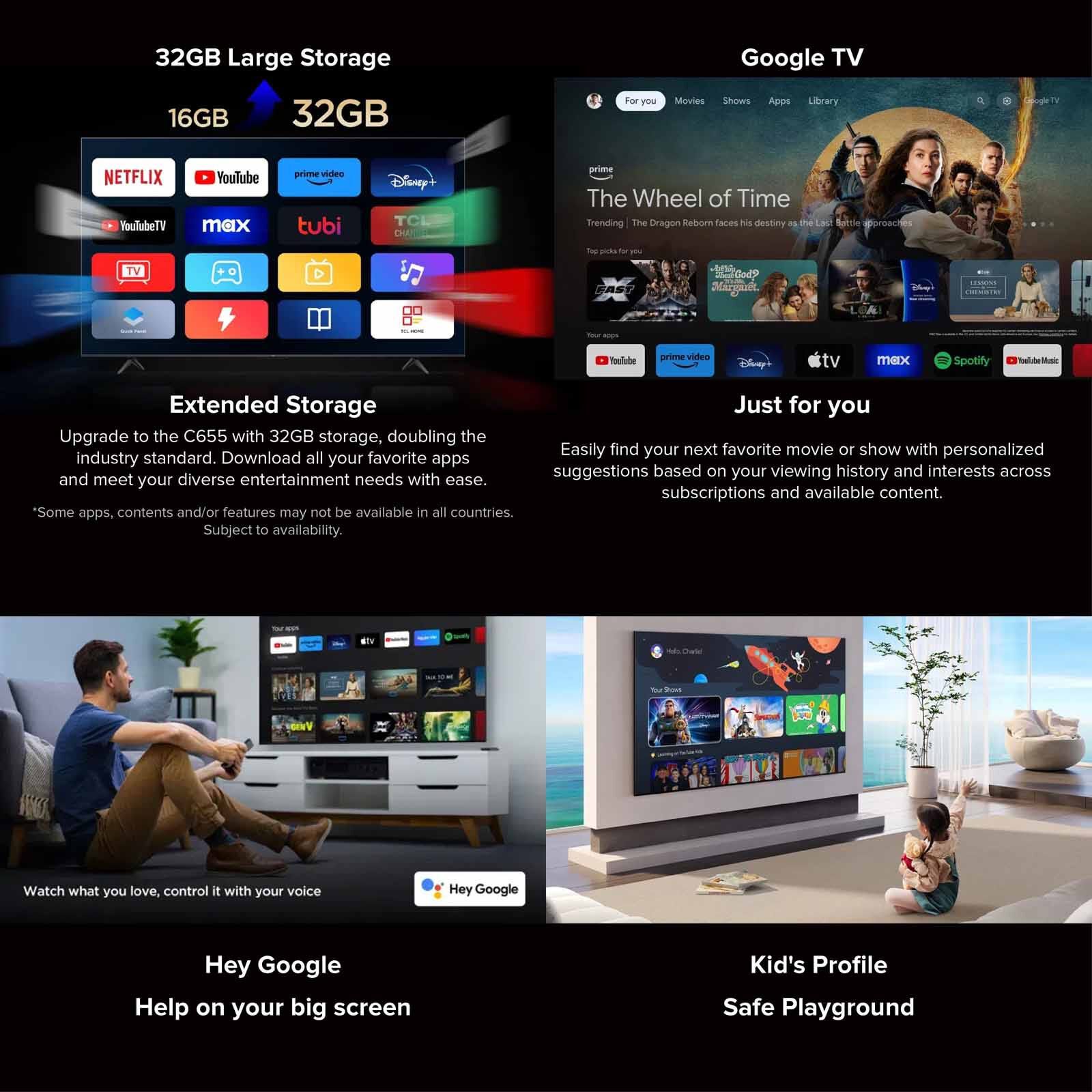 TCL 85 In C655 Qled 4k Google Tv 85C655 - Image 18