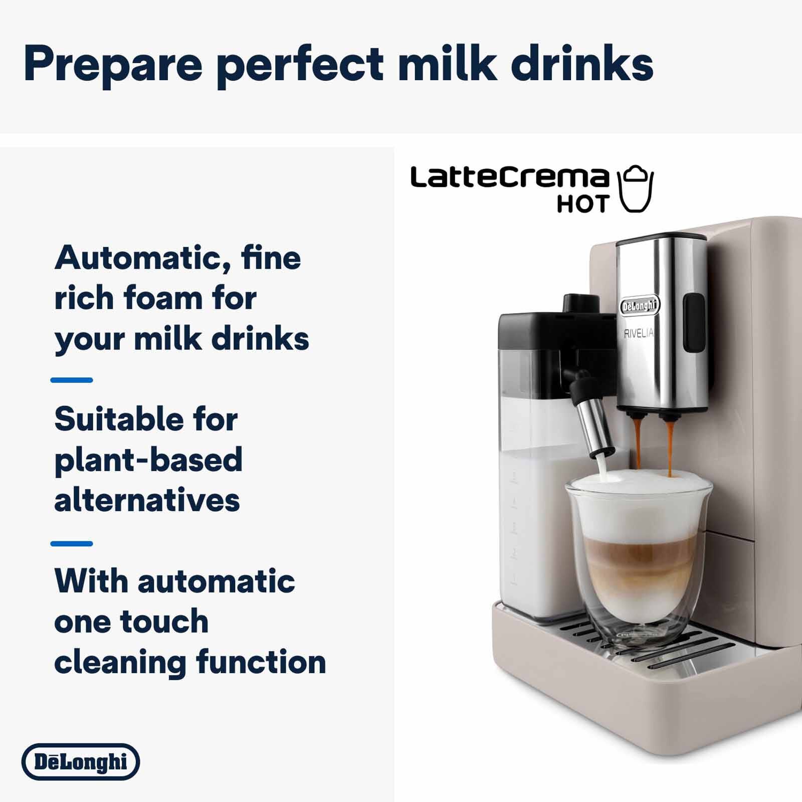 DELONGHI Rivelia Automatic Coffee Makers - Sand Beige EXAM440.55.BG - Image 4