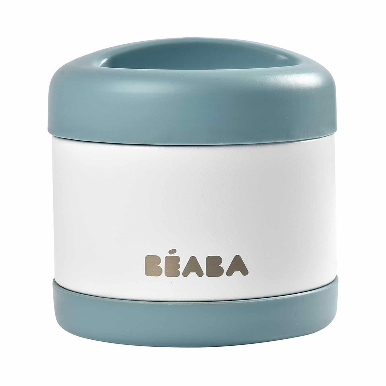 BEABA Food Container 500ml - Baltic Blue/white (online) STAINLESS STEEL