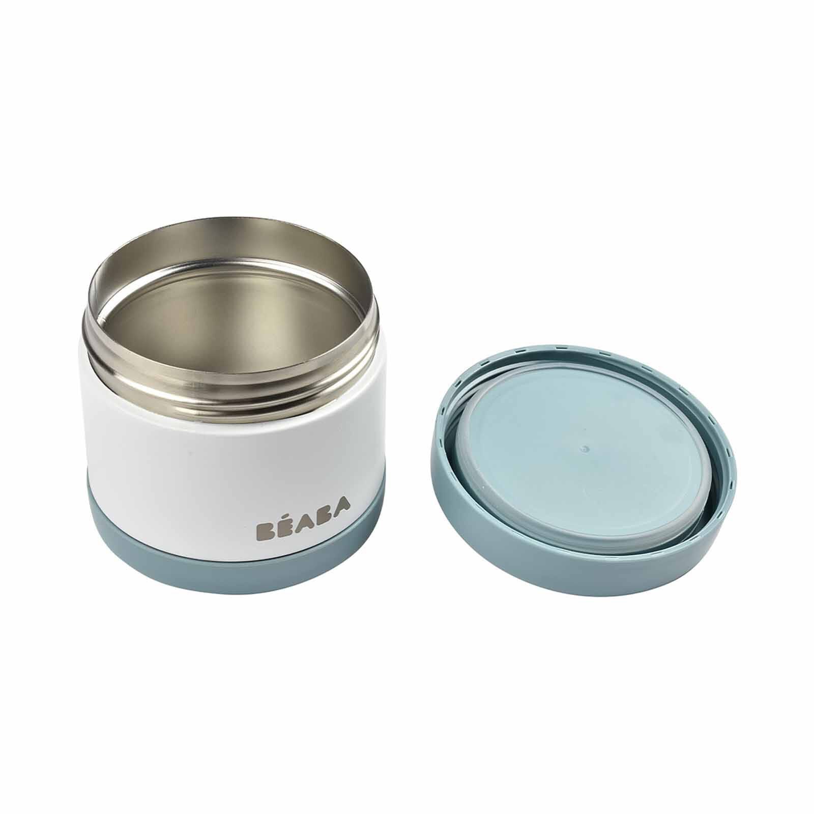 BEABA Food Container 500ml - Baltic Blue/white (online) STAINLESS STEEL - Image 2