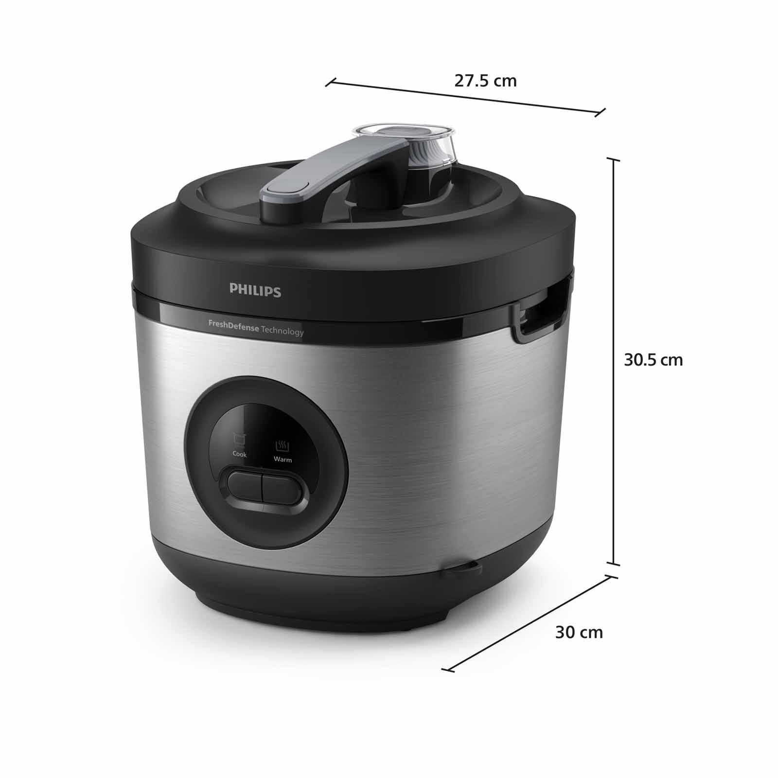 PHILIPS Series 3000 Rice Cooker (1.8l) - Stainless Stell HD3213/31 - Image 3