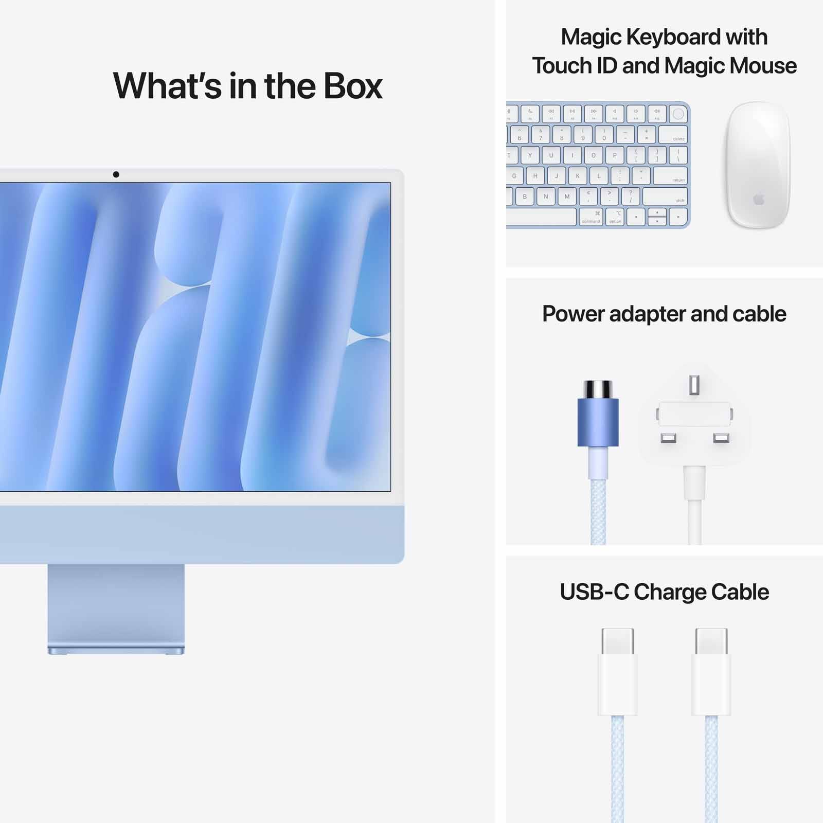 APPLE 24-inch Imac Apple M4 Chip With 10-core Cpu And 10-core Gpu, 16gb, 512gb Ssd - Blue MWV33ZP/A - Image 7