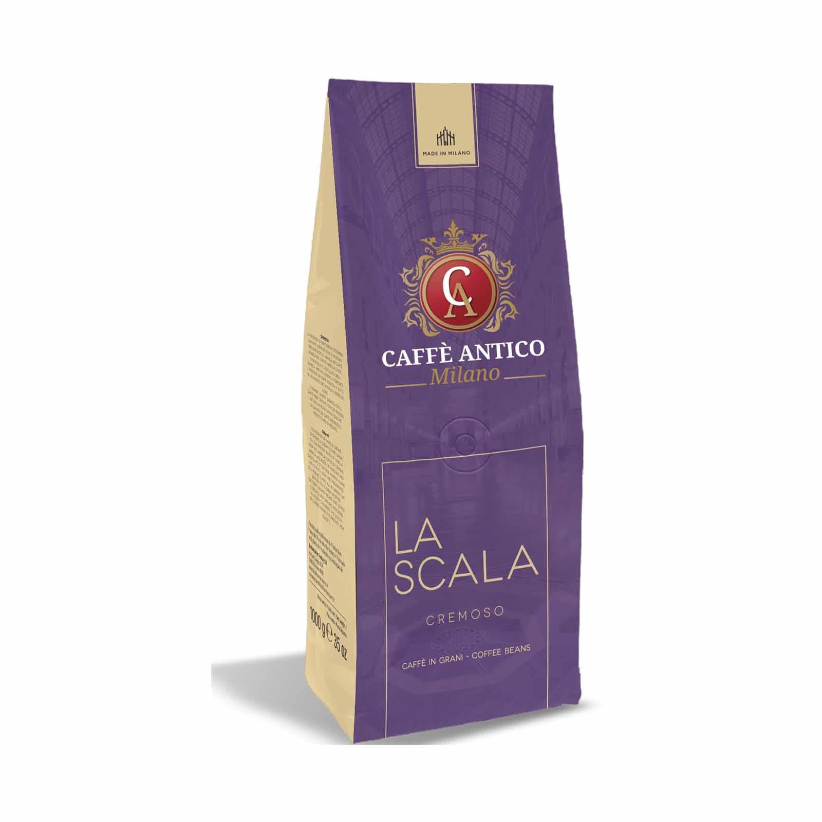 KITH Caffe Antico Coffee Beans Mix Cremoso In Pack La Scala Antico Milano 1kg CAHLA1000GRA