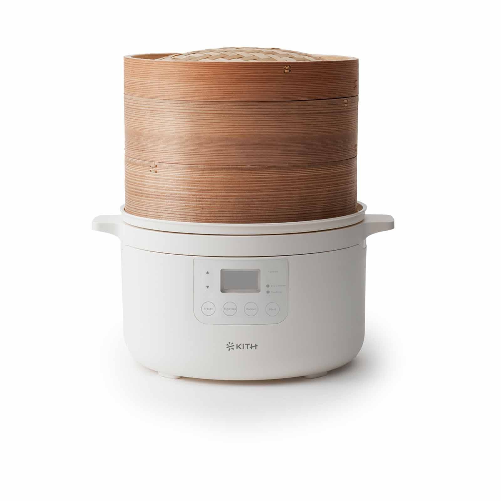 KITH Kyo 3l Electric Cooker With Bamboo Steamer MEC-3L-OW - Image 2