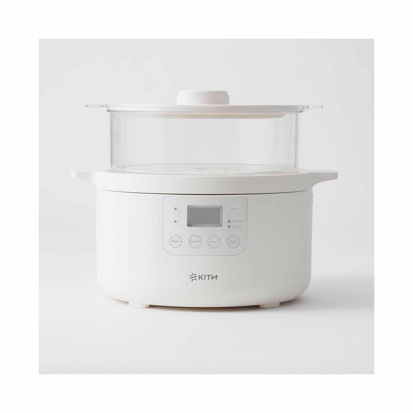 KITH Kyo 3l Electric Cooker With Bamboo Steamer MEC-3L-OW - Image 5