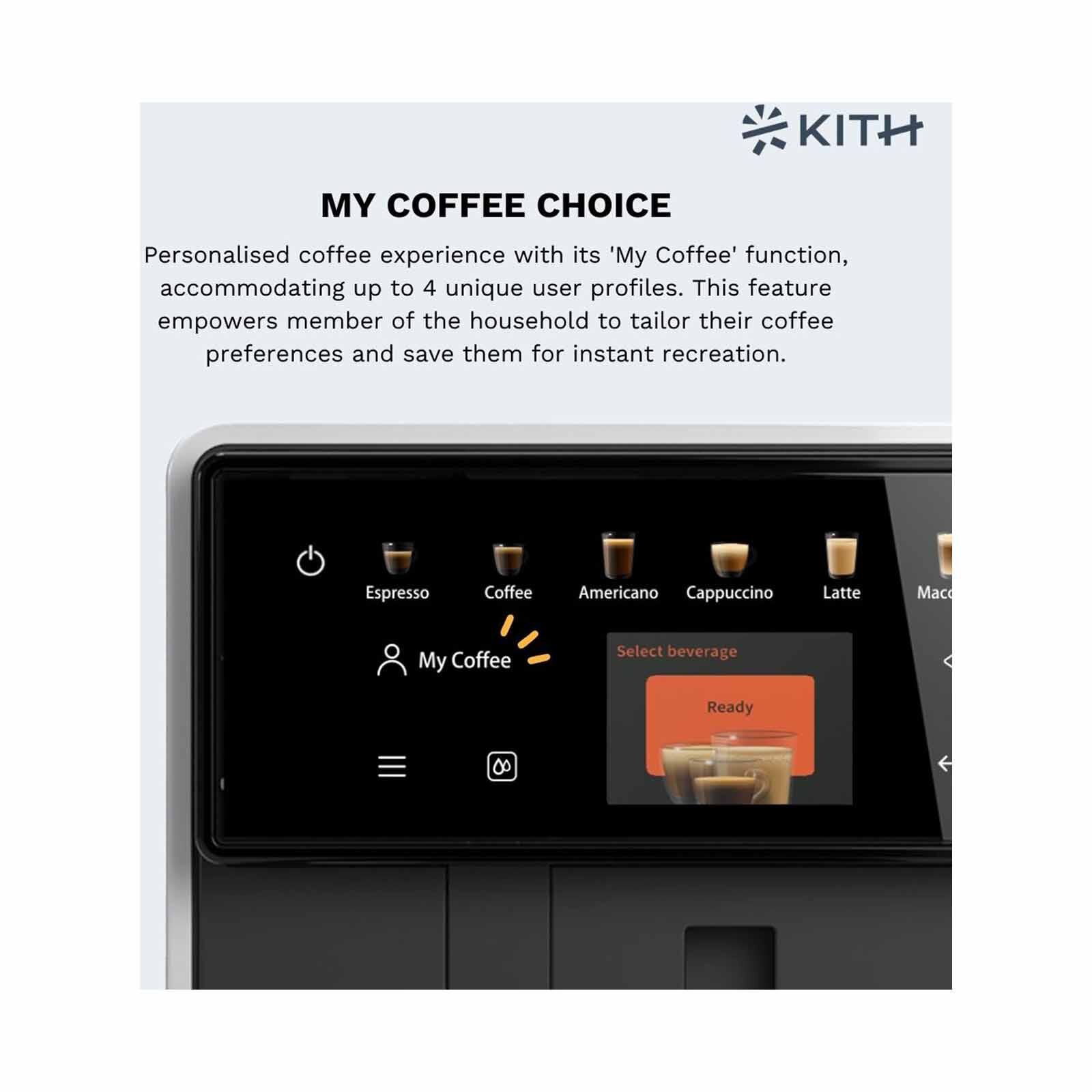 KITH Mia Fully Auto Coffee Machine With Milk Carafe (white) FCM-TM-WH - Image 6