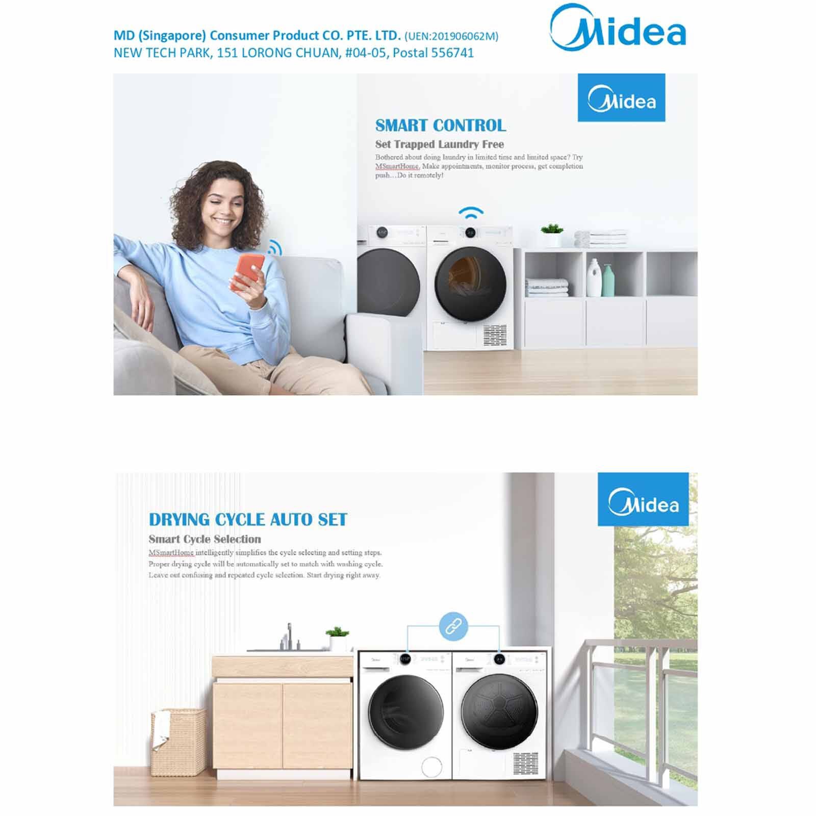 MIDEA Heat Pump Dryer-dark Grey (10kg) MD200H100WT - Image 6
