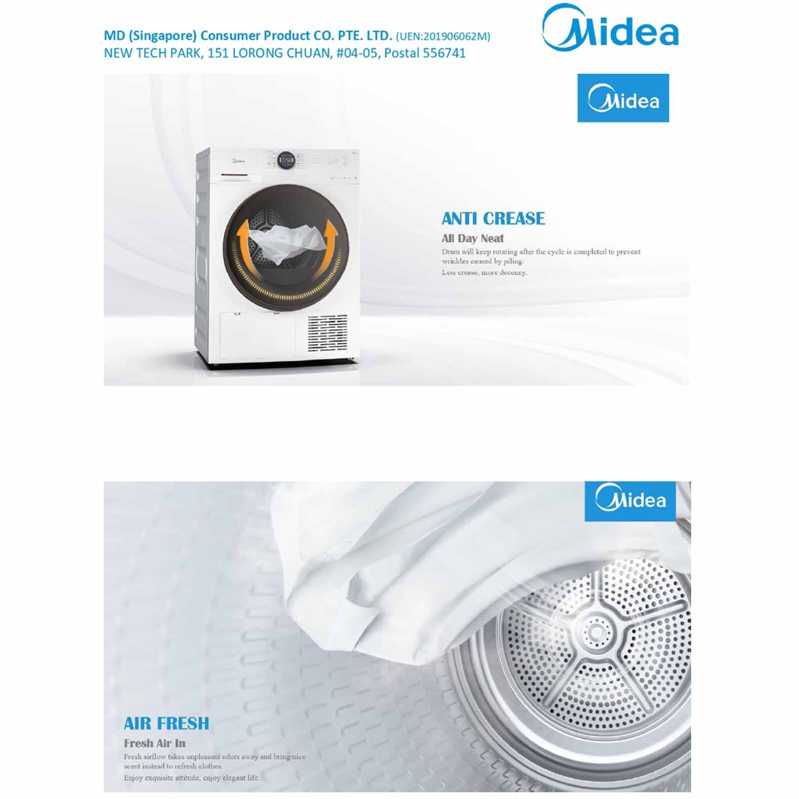 MIDEA Heat Pump Dryer-dark Grey (10kg) MD200H100WT - Image 9