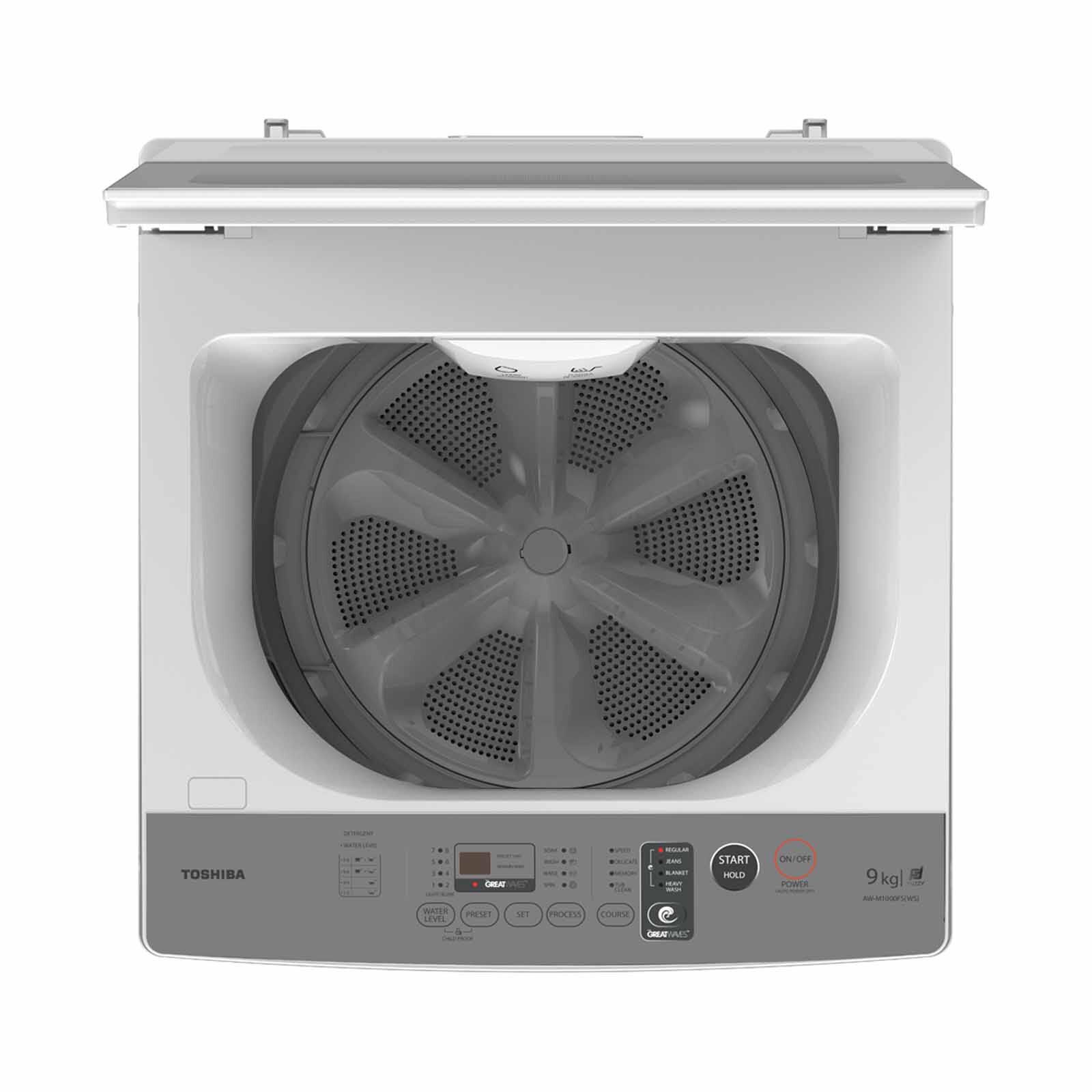 TOSHIBA Top Load Washer (9kg )-white AW-M1000FS(WS) - Image 3