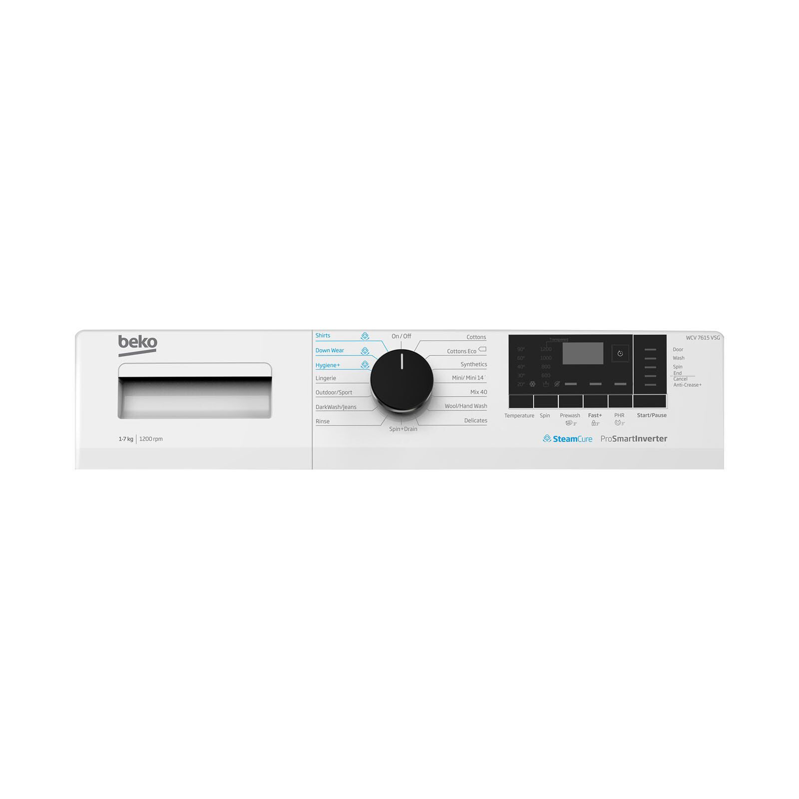 BEKO Front Load Washer (7kg) WCV7615VSG - Image 3