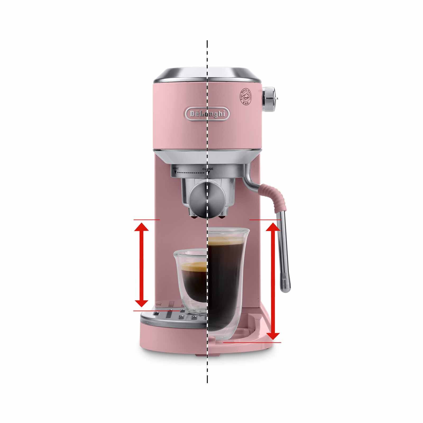 DELONGHI Dedica Duo Manual Coffee Maker - Pink EC890.PK - Image 4