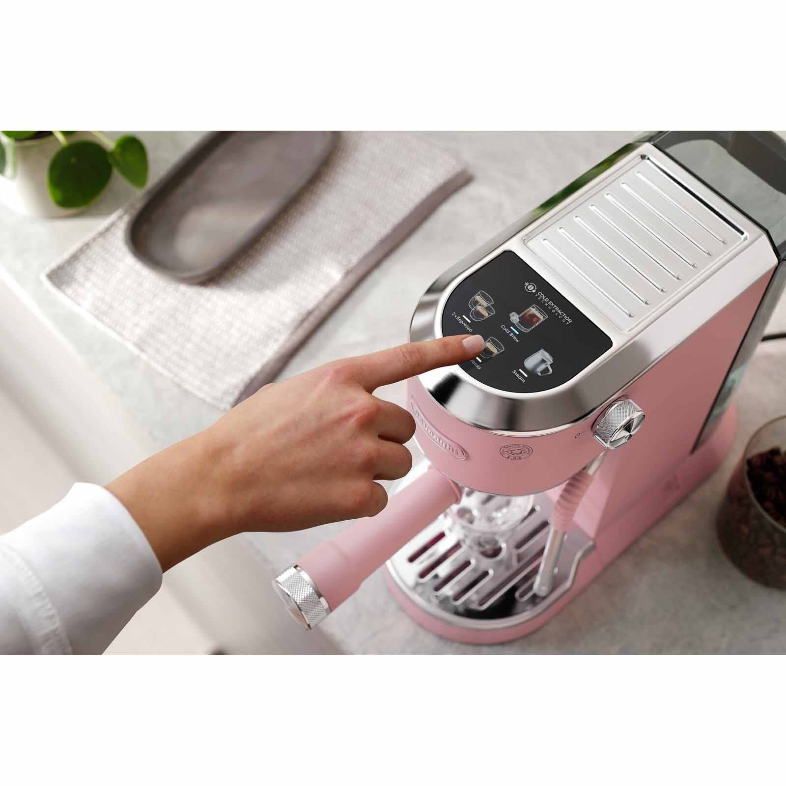 DELONGHI Dedica Duo Manual Coffee Maker - Pink EC890.PK - Image 3