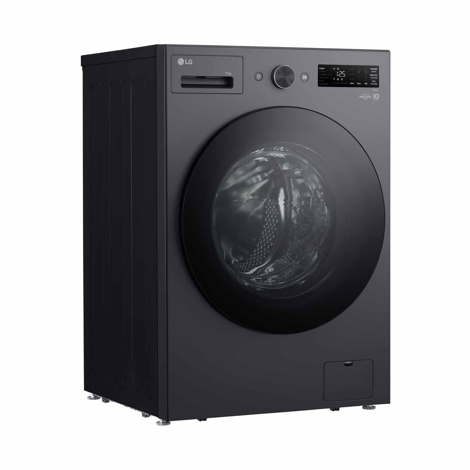 LG Frontload Washer (15kg) Matt Black F2515SNTG - Image 3