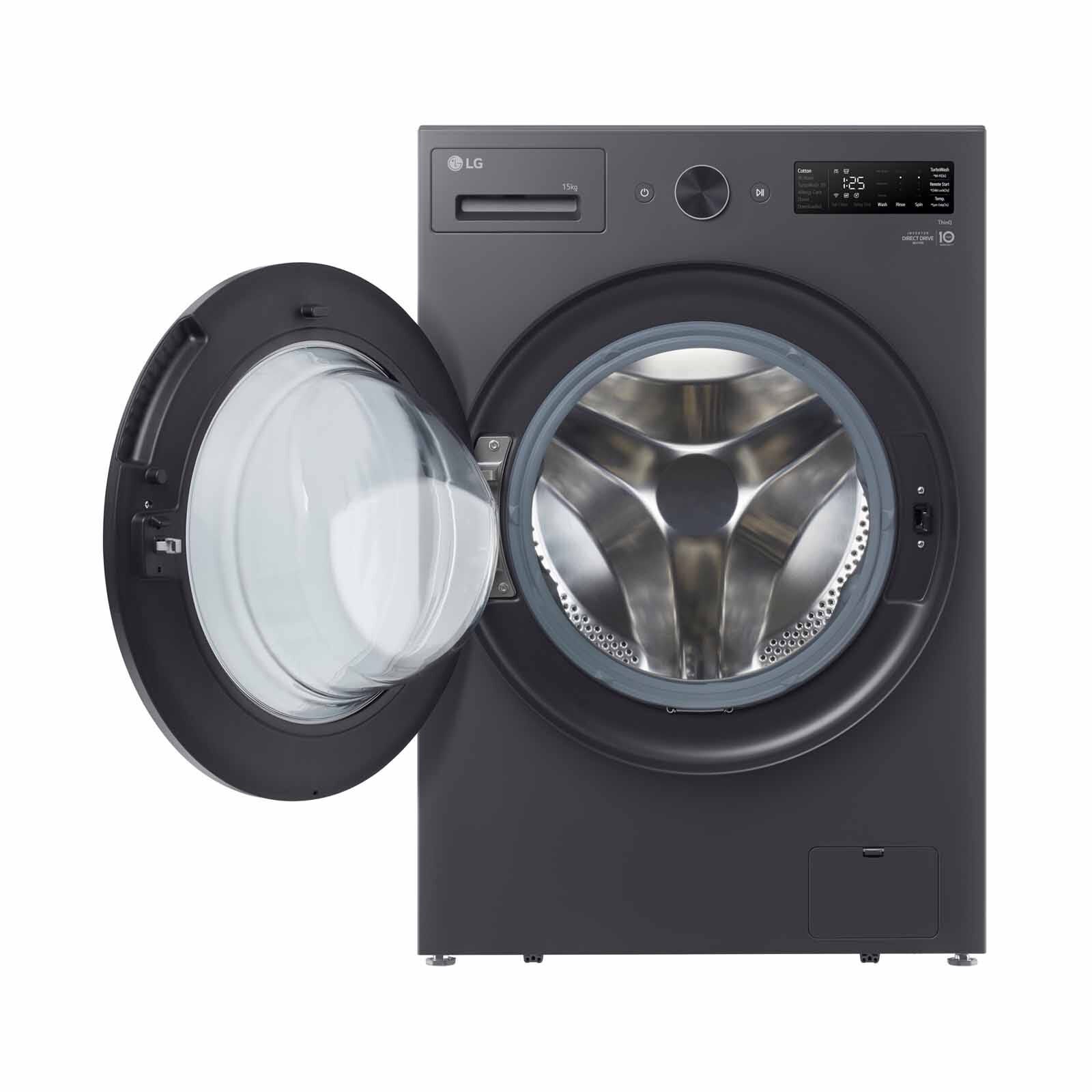 LG Frontload Washer (15kg) Matt Black F2515SNTG - Image 4