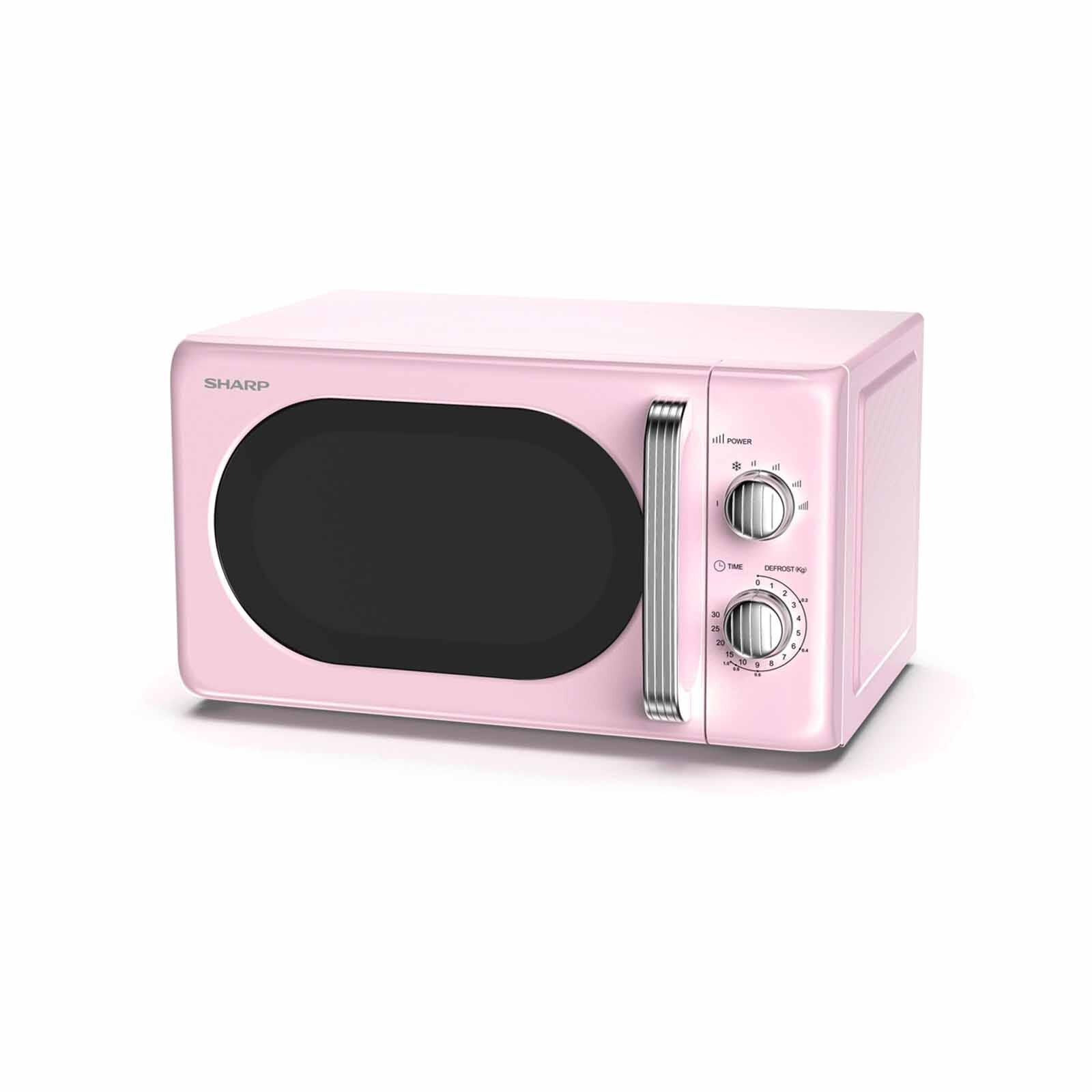 SHARP 20l Solo Retro Microwave Mechanical - Pink R-20SR-P