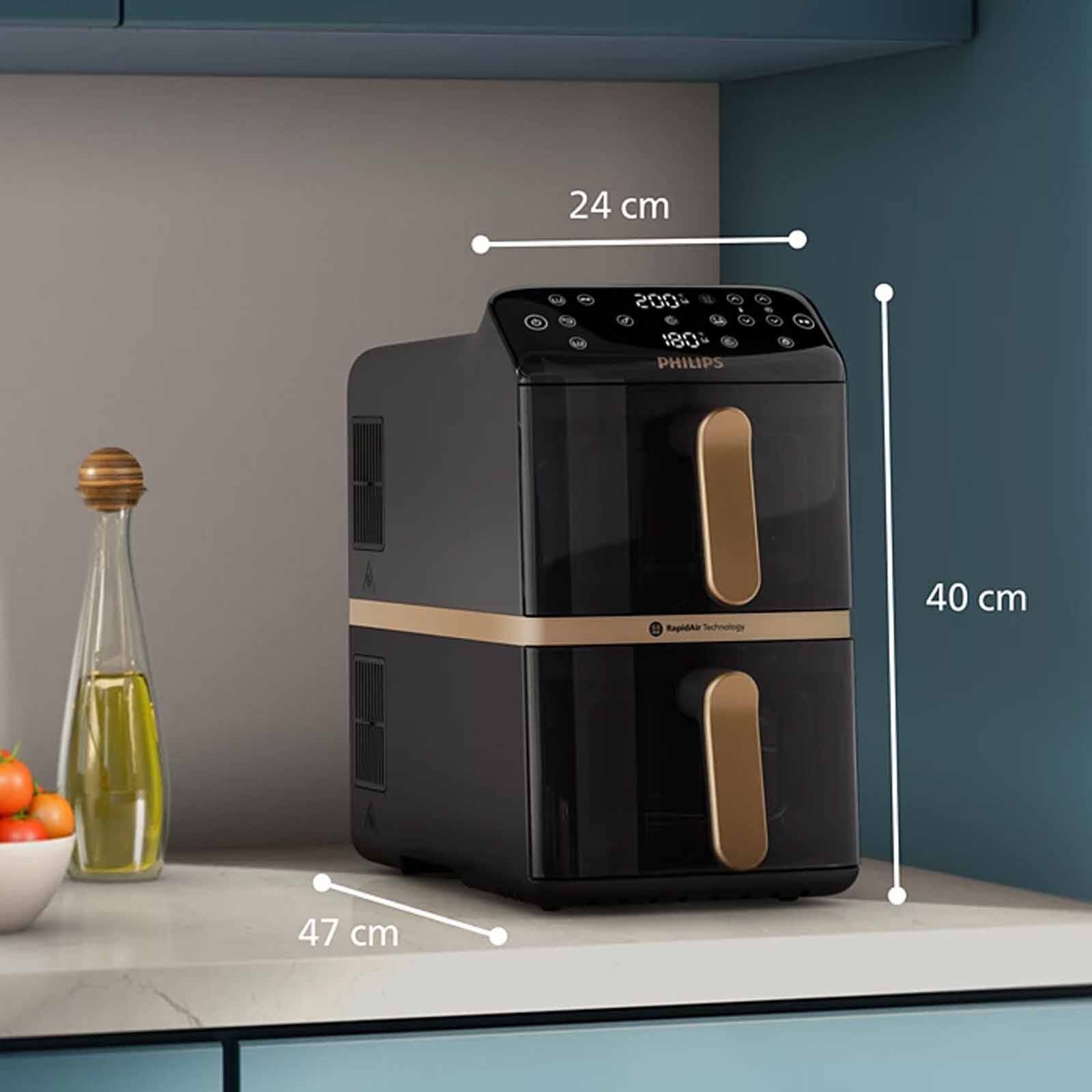 PHILIPS 4000 Series Dual Stack Air Fryer (10l) NA462/79 - Image 7