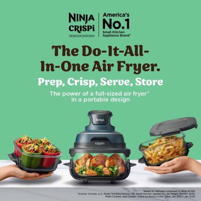 NINJA Crispi Portable Air Fryer (3.8l) - Cyberspace FN101SMGY