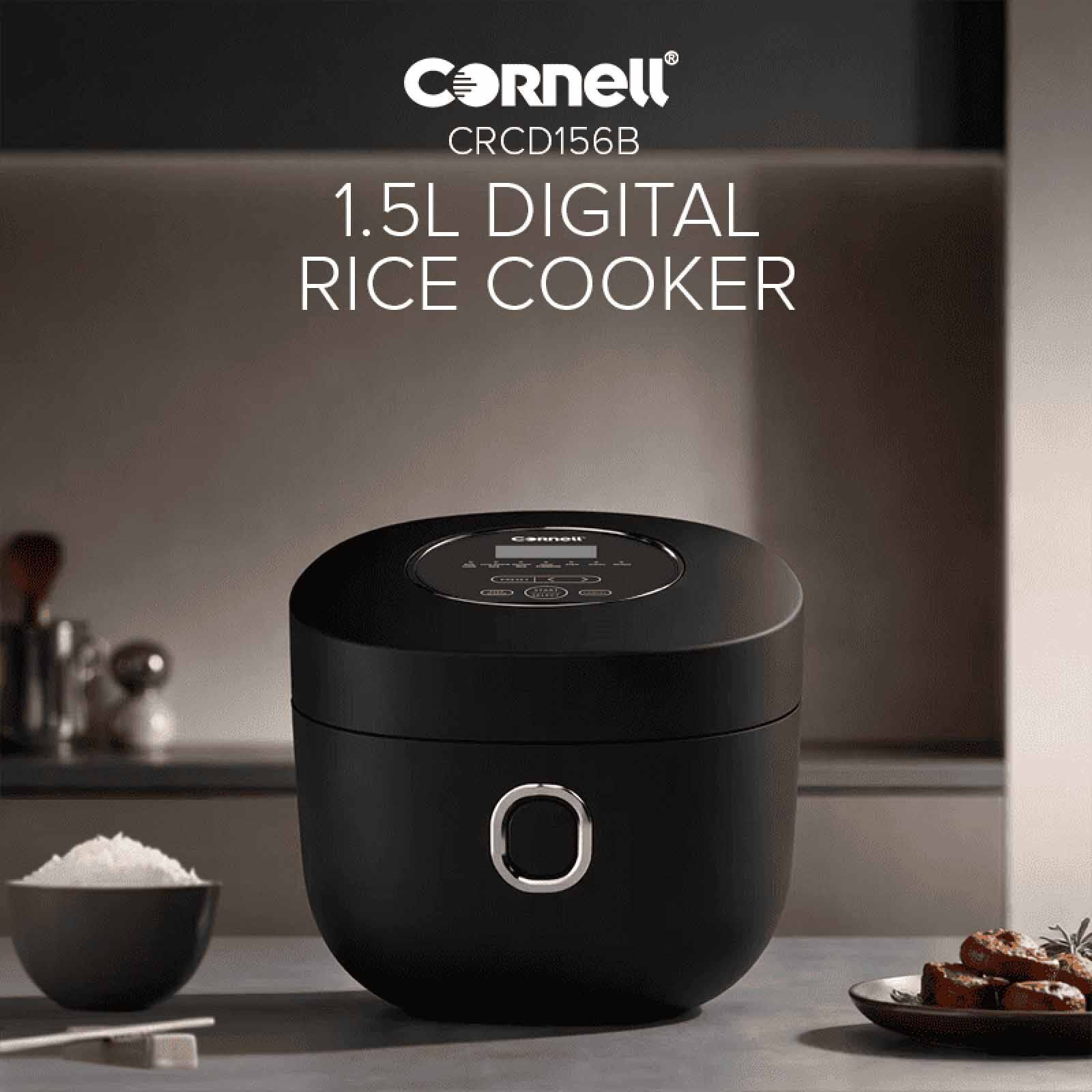 CORNELL Digital Rice Cooker With Low Sugar Basket (1.5l) CRCD156B - Image 4