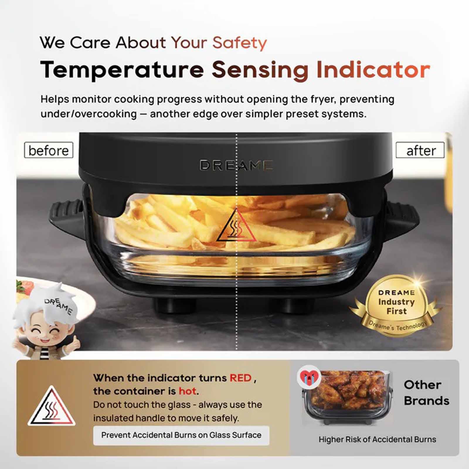 DREAME Pt60 Tasti Air Fryer (2.5l And 4.5l) DM-PT60-GL - Image 5