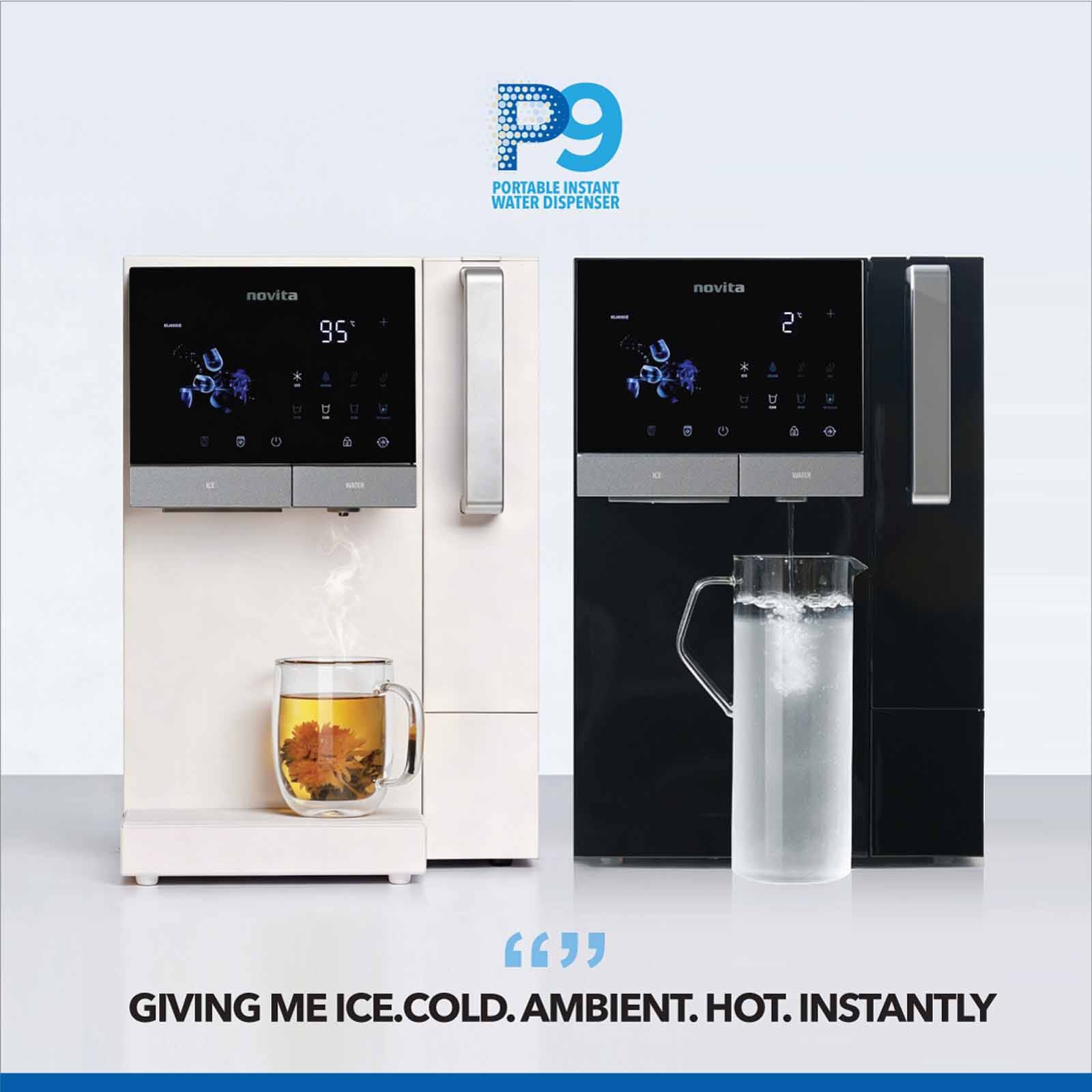 NOVITA Instant Hot/cold Dispenser With Ice Maker - Cool Black Hydropure P9 HYDROPURE - BLACK - Image 4