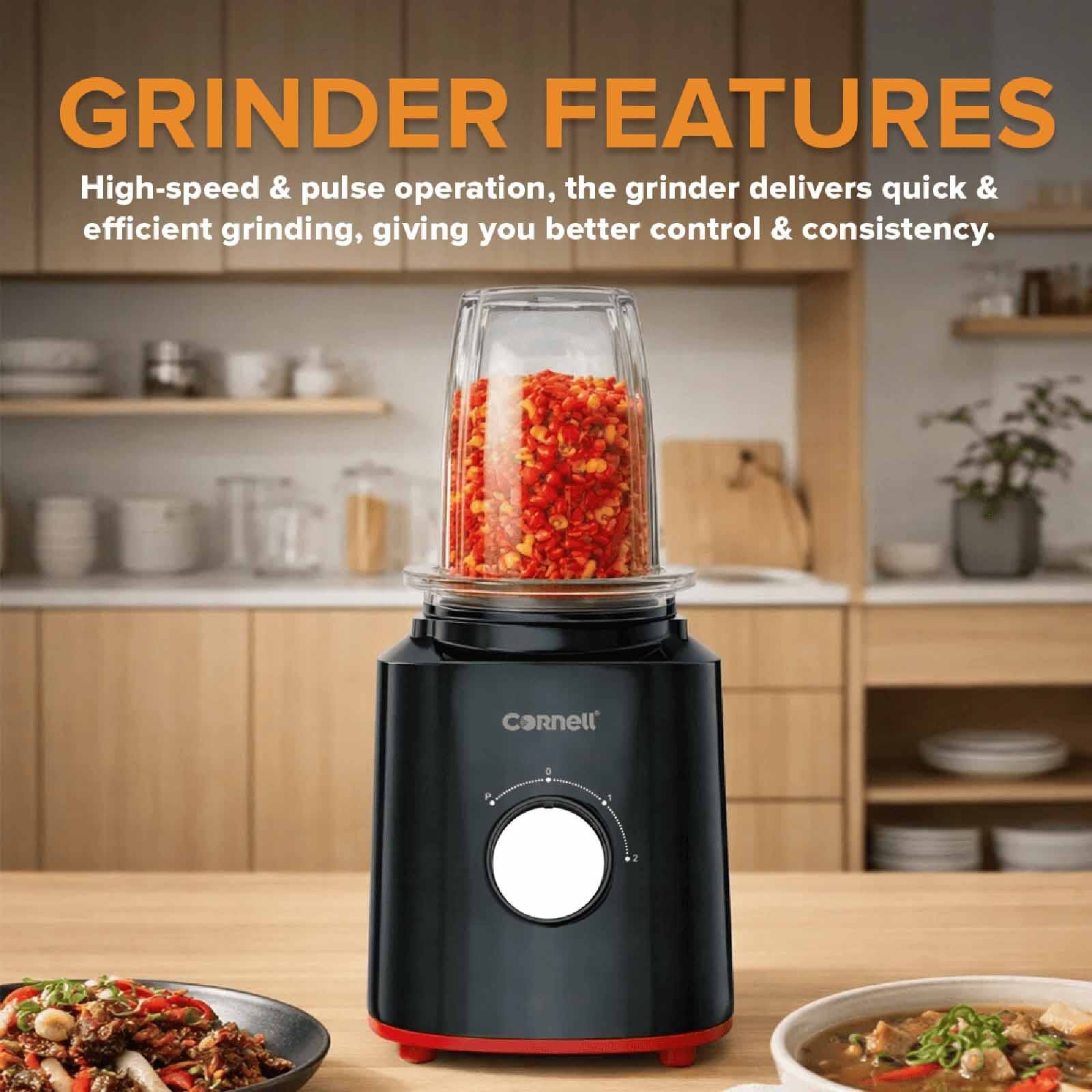 CORNELL Blender/grinder (1.5l) - Black CBLS42BK - Image 9