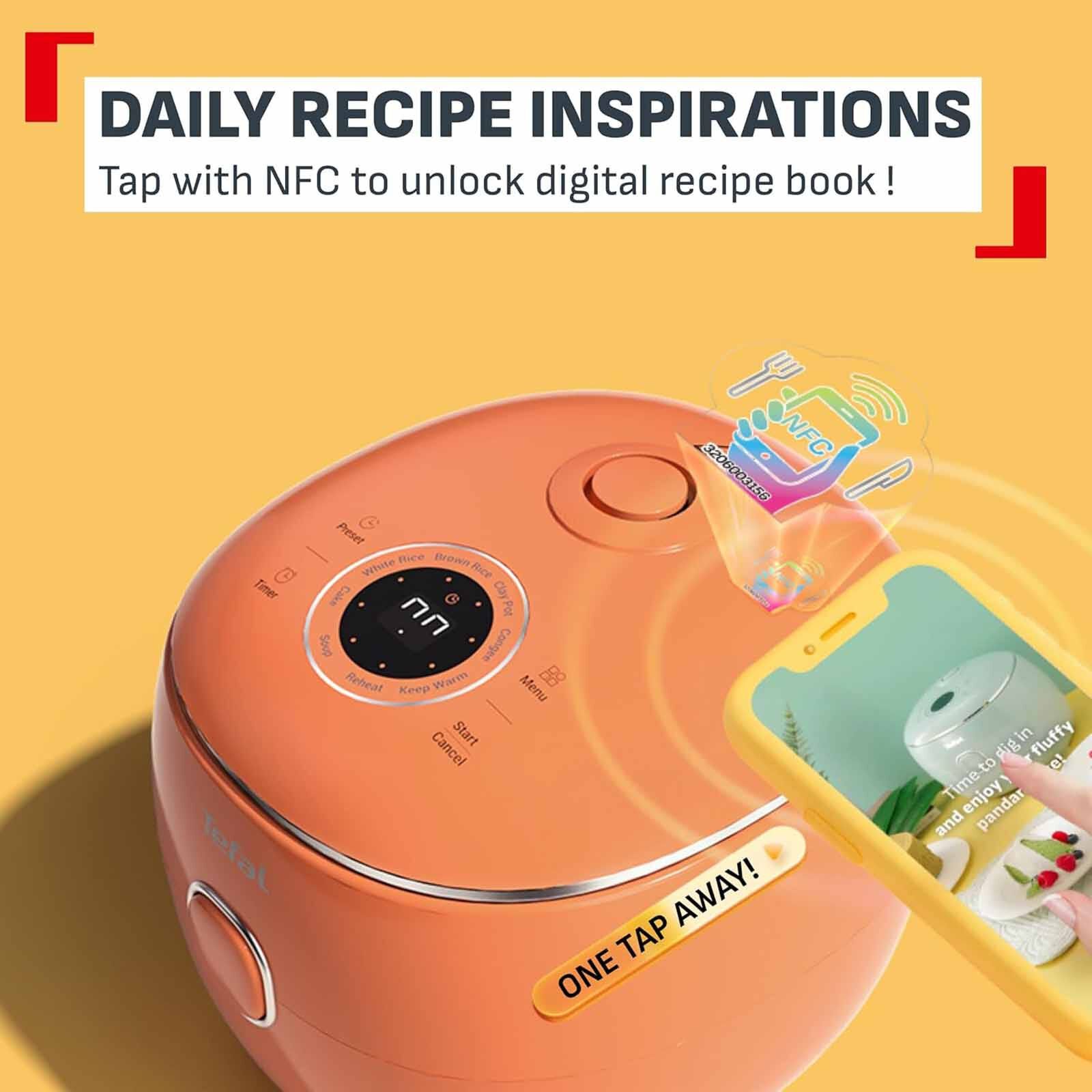 TEFAL Pop Fuzzy Logic Rice Cooker (0.7l) - Terracotta RK535T - Image 11