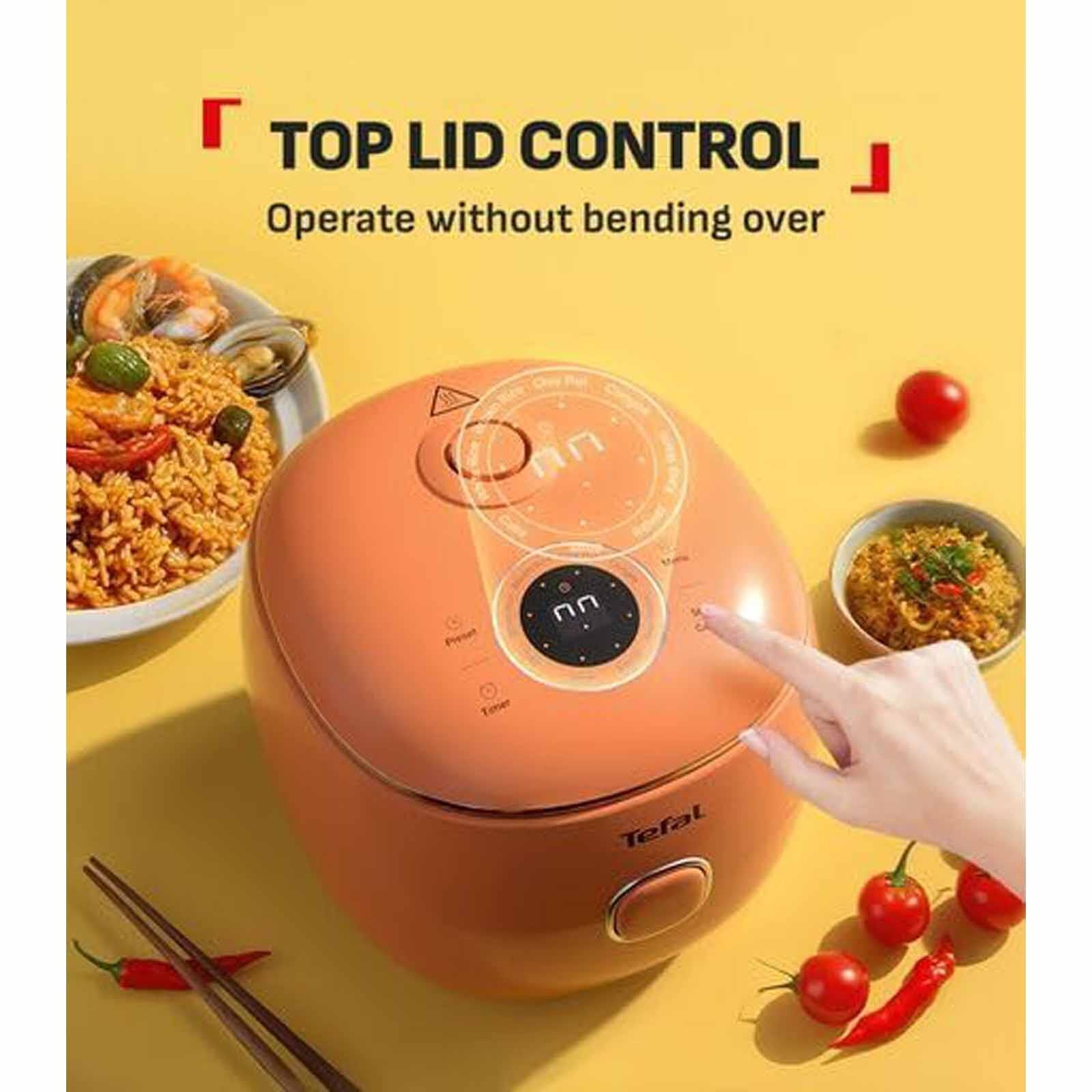 TEFAL Pop Fuzzy Logic Rice Cooker (0.7l) - Terracotta RK535T - Image 9