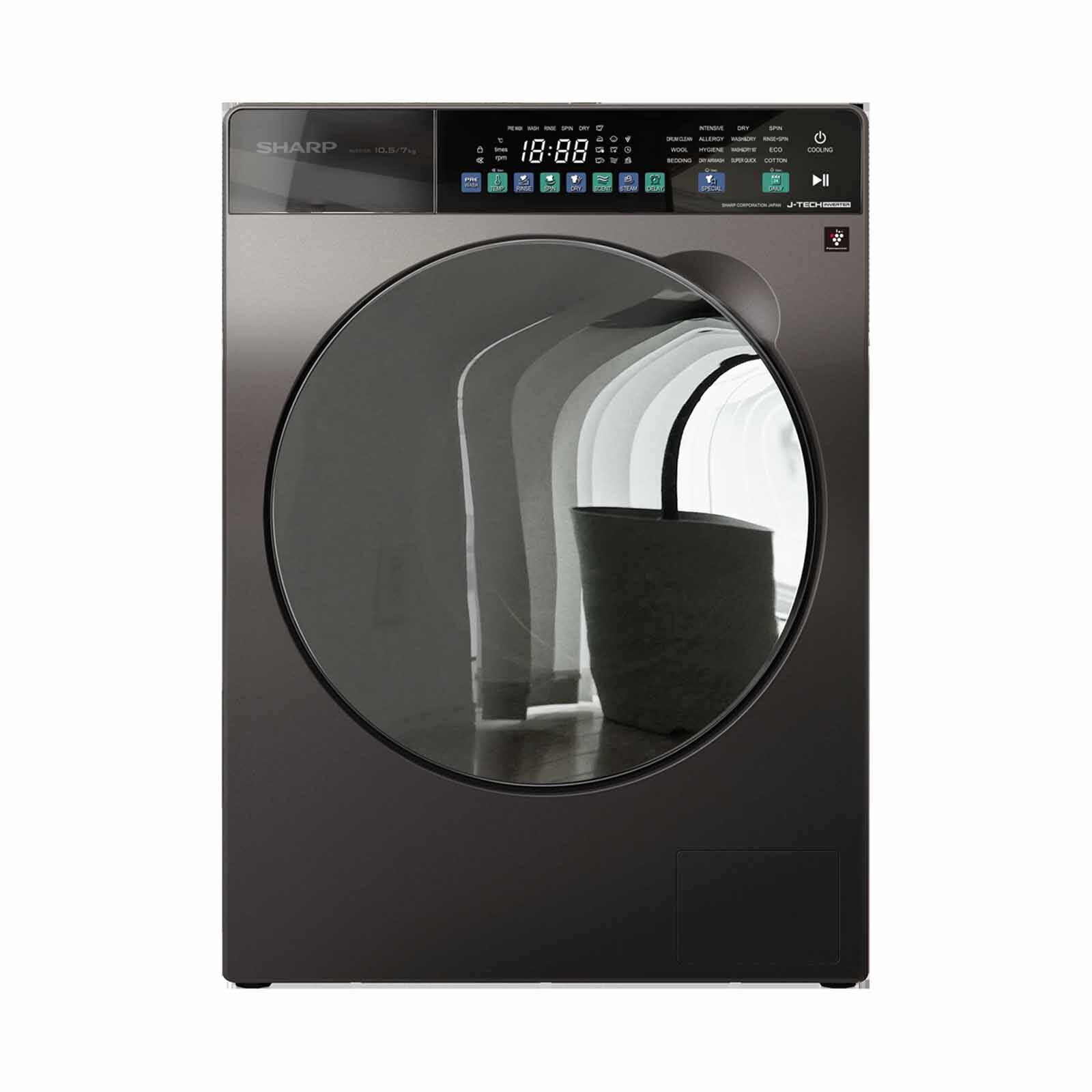 SHARP Front Load Washer/dryer (10.05kg/7kg) - Dark Grey ES-FW10D7PAS