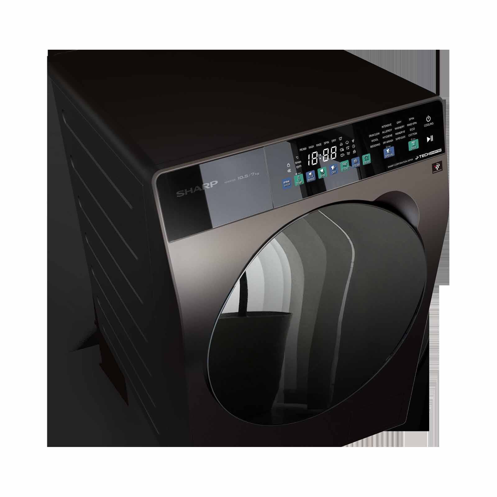 SHARP Front Load Washer/dryer (10.05kg/7kg) - Dark Grey ES-FW10D7PAS - Image 2