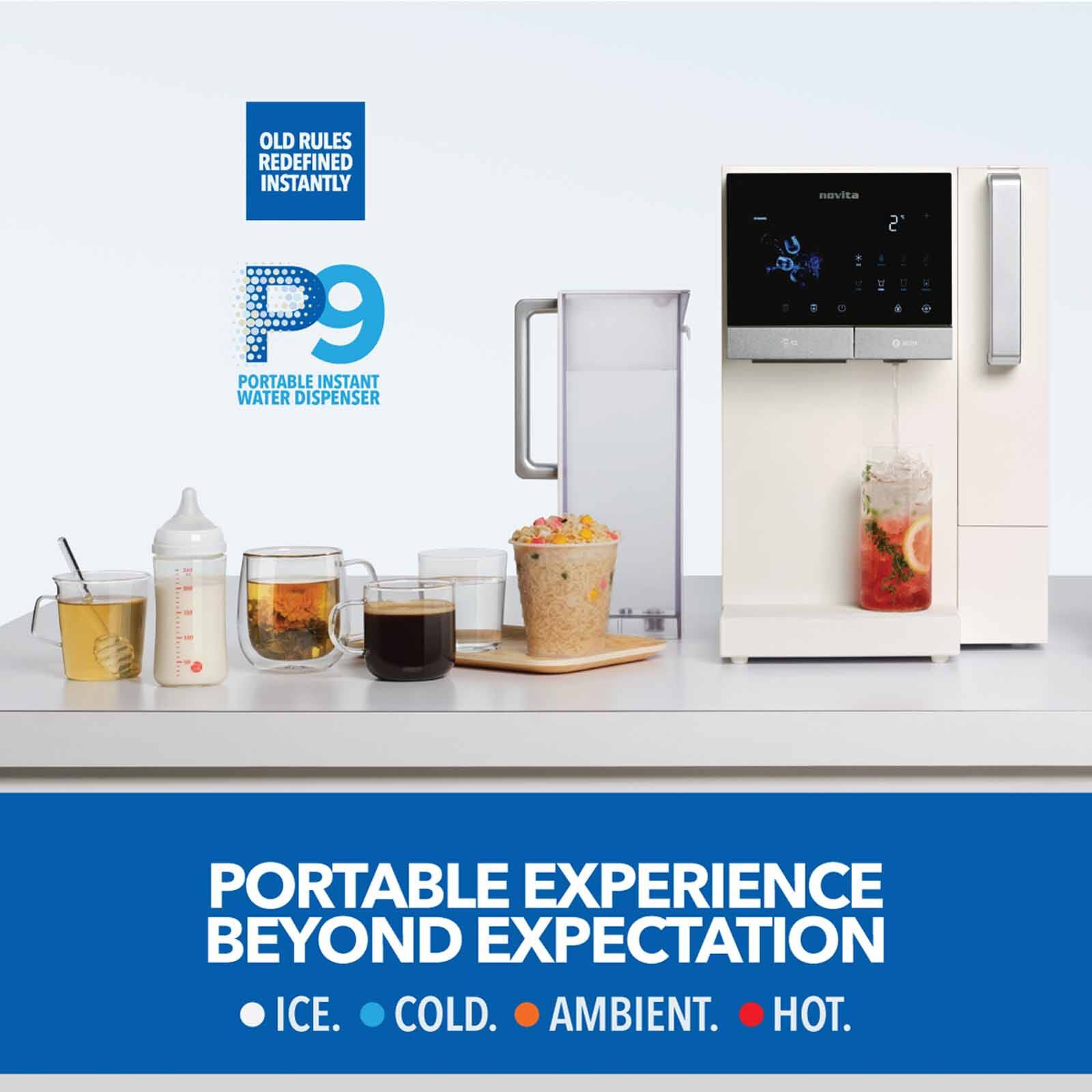 NOVITA Instant Hot/cold Dispenser With Ice Maker - Opaline Beige P9 HYDROPLUS - OPALINE BEIGE - Image 3