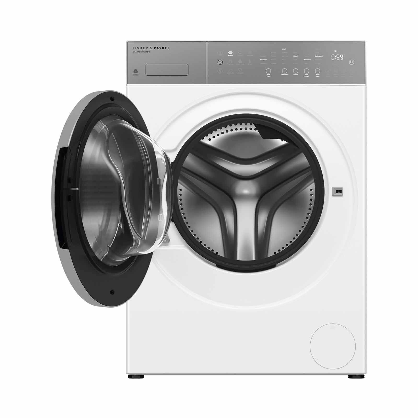 FISHER & P Front Load Washer - White (12kg) WH1260P5 - Image 2