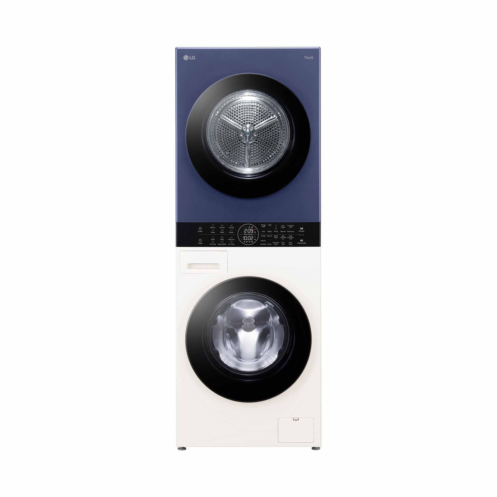 LG Front Load Washer/dryer Tower - Navy/beige (14kg/10kg) WT1410NHEN