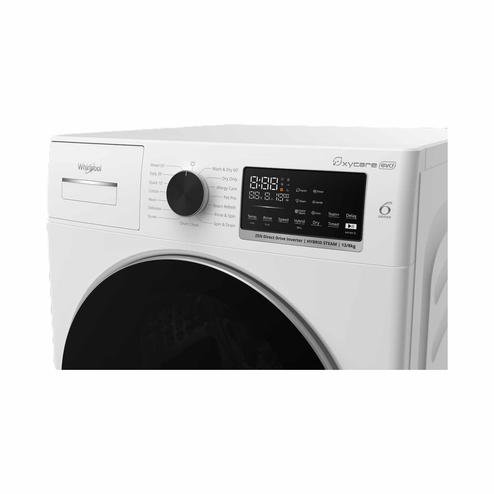 WHIRLPOOL Front Load Washer/dryer Combo - Glacier White (13kg/8kg) WWHD13802GW - Image 8