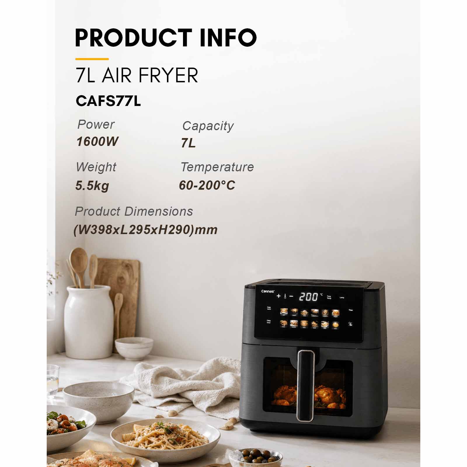 CORNELL Air Fryer (7.0l) CAFS77L - Image 11