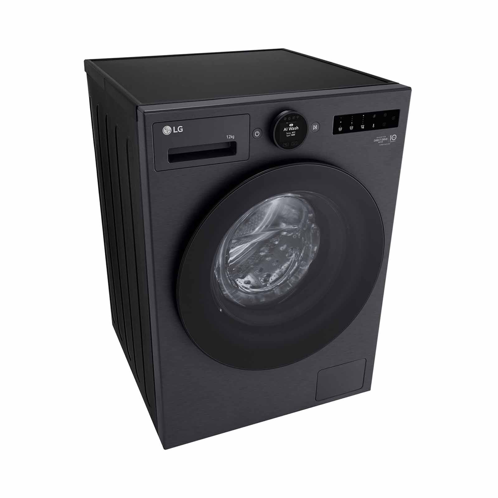 LG Fron Load Washer - Matt Black (12kg) FX1412S2KA - Image 3