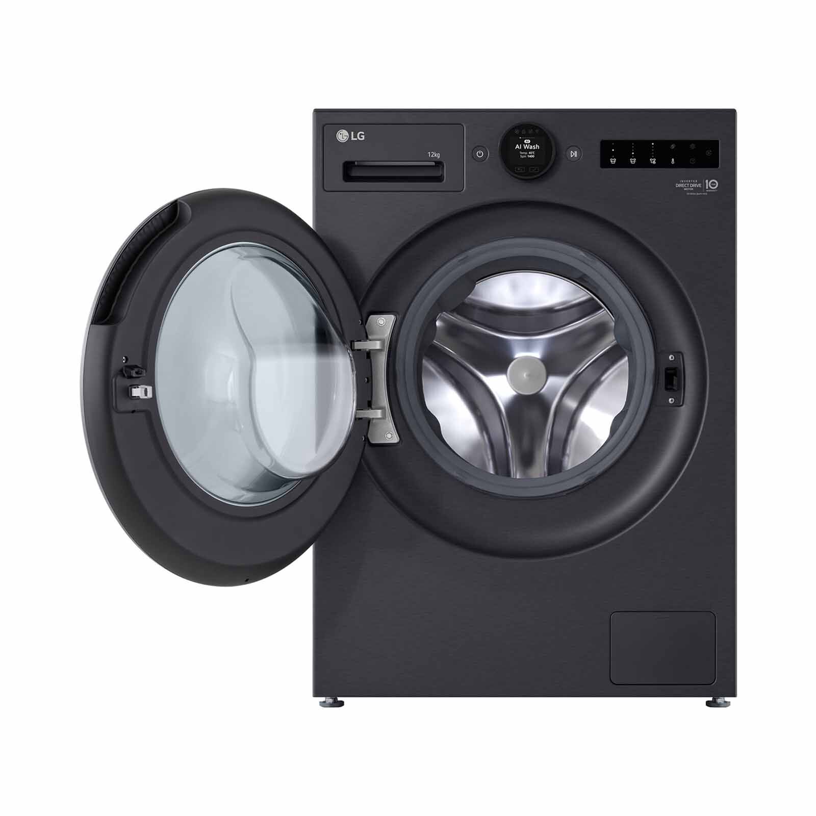 LG Fron Load Washer - Matt Black (12kg) FX1412S2KA - Image 4