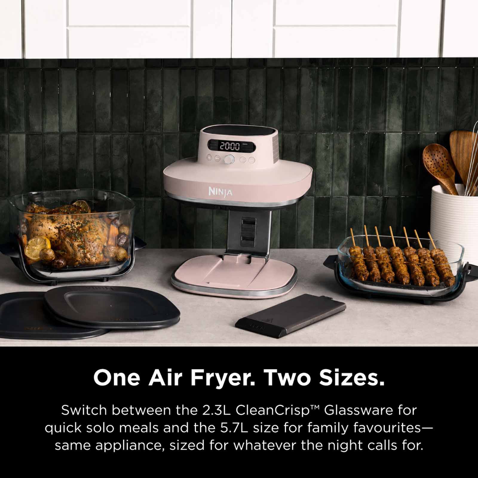 NINJA Crispi Pro Countertop Glass Air Fryer - Cyberspace AS101SMBL - Image 10