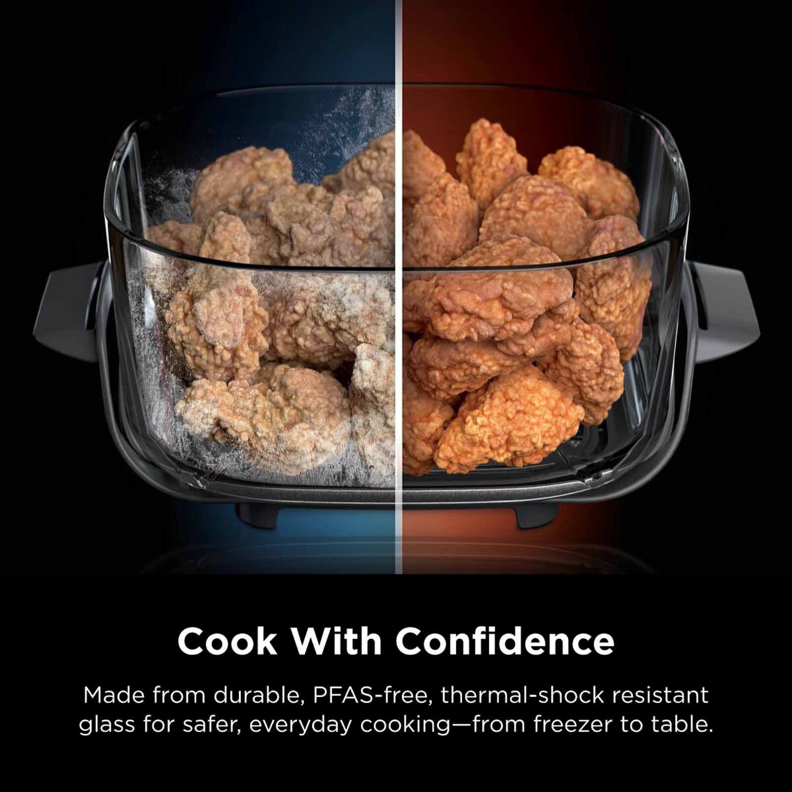 NINJA Crispi Pro Countertop Glass Air Fryer - Bone White AS101SMWH - Image 8