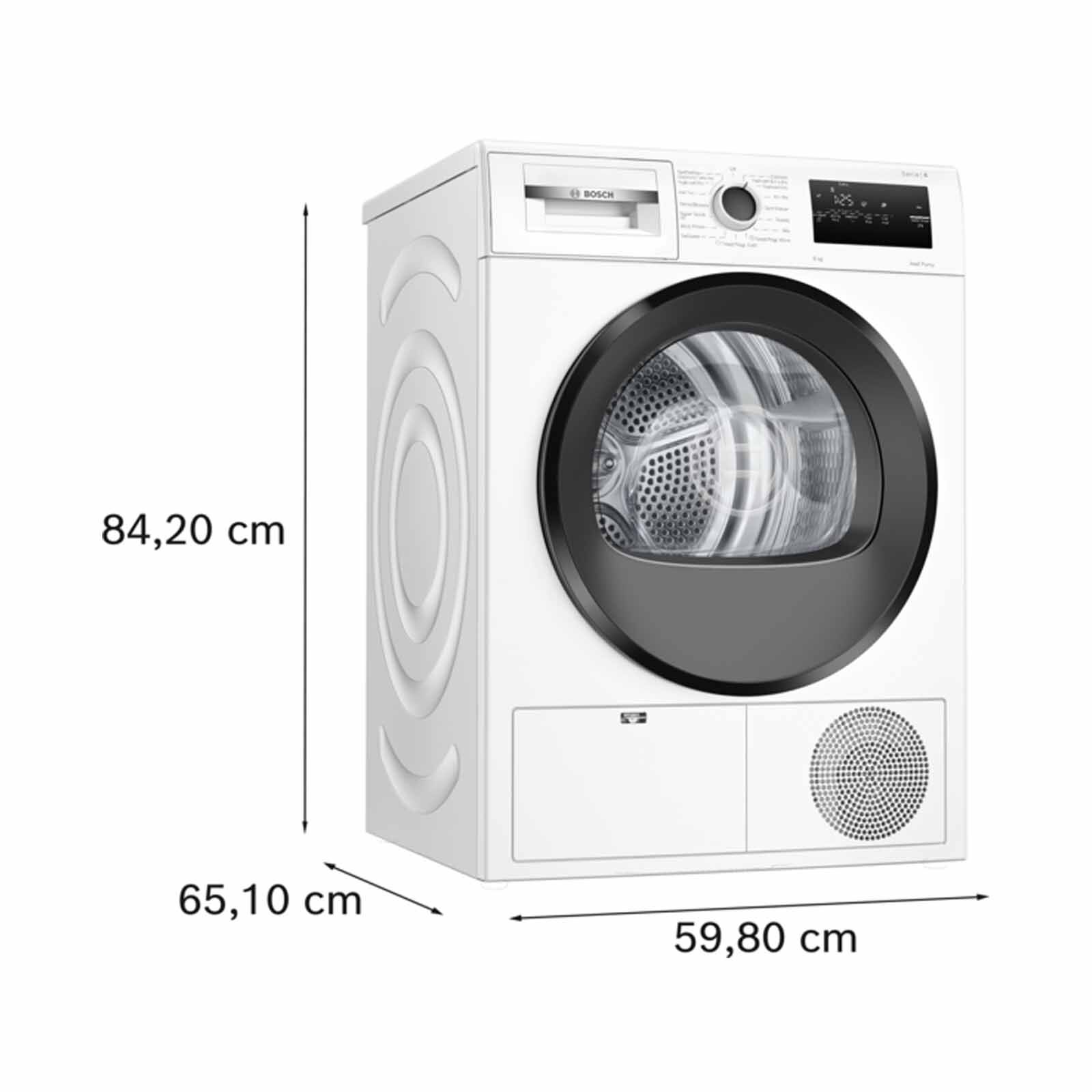 BOSCH Heat Pump Dryer - White (8kg) WTH85028SG - Image 3