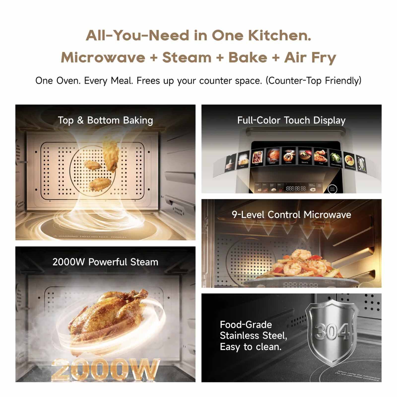 DREAME Combi Microwave Steam Oven (25l) DM-TM701-GL - Image 2